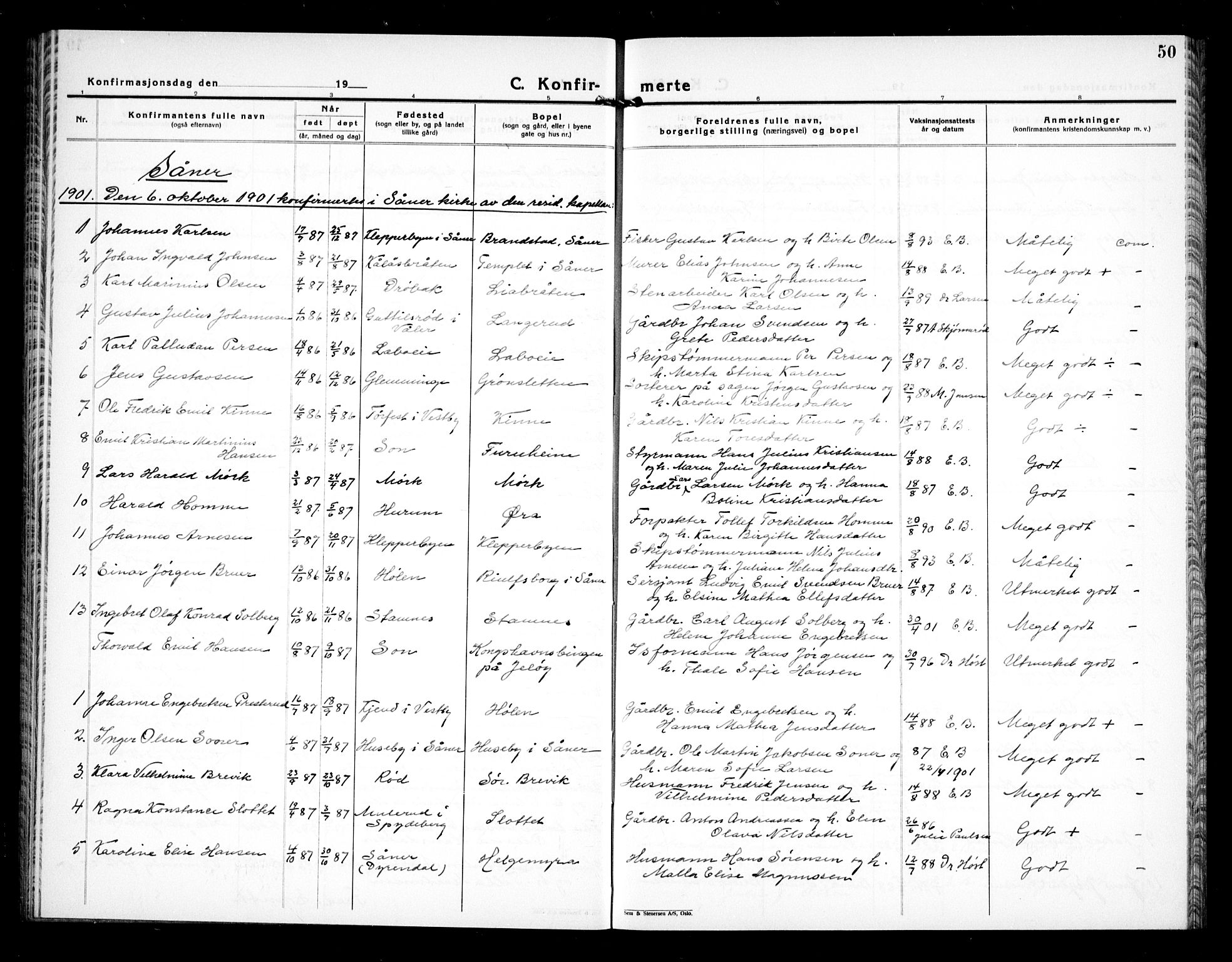 Vestby prestekontor Kirkebøker, AV/SAO-A-10893/G/Gb/L0001: Parish register (copy) no. II 1, 1878-1905, p. 50
