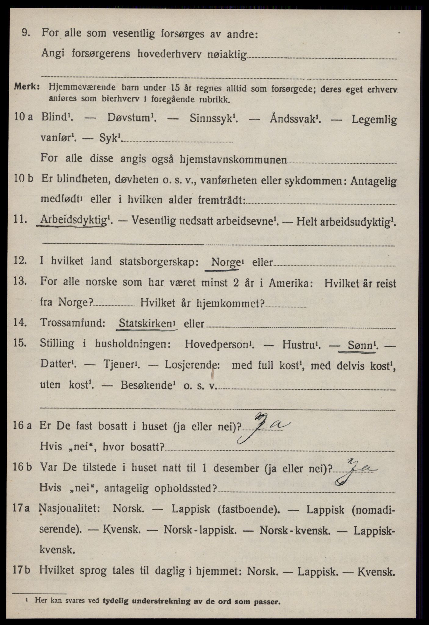 SAT, 1920 census for Hølonda, 1920, p. 598