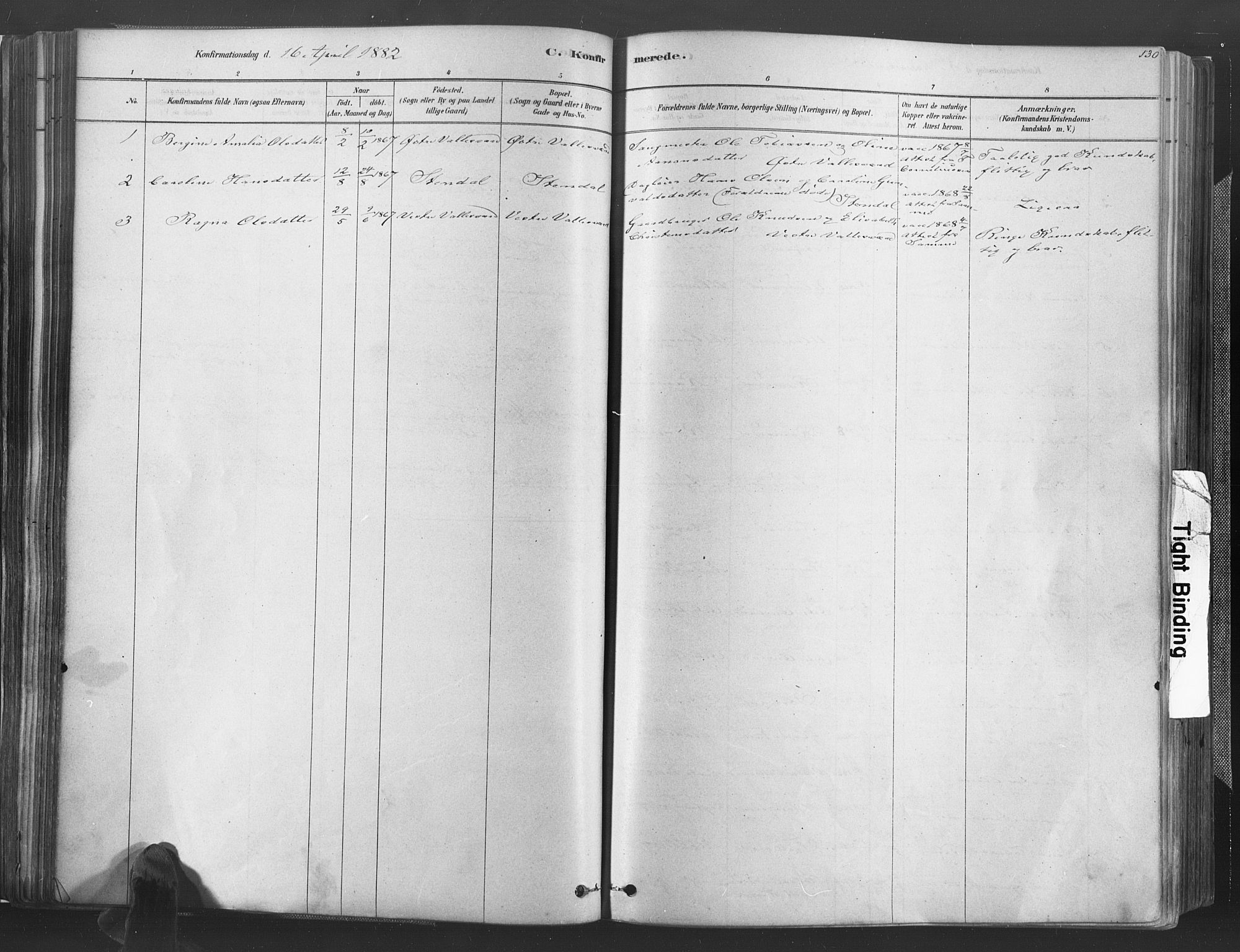Høvåg sokneprestkontor, SAK/1111-0025/F/Fa/L0005: Parish register (official) no. A 5, 1878-1893, p. 130