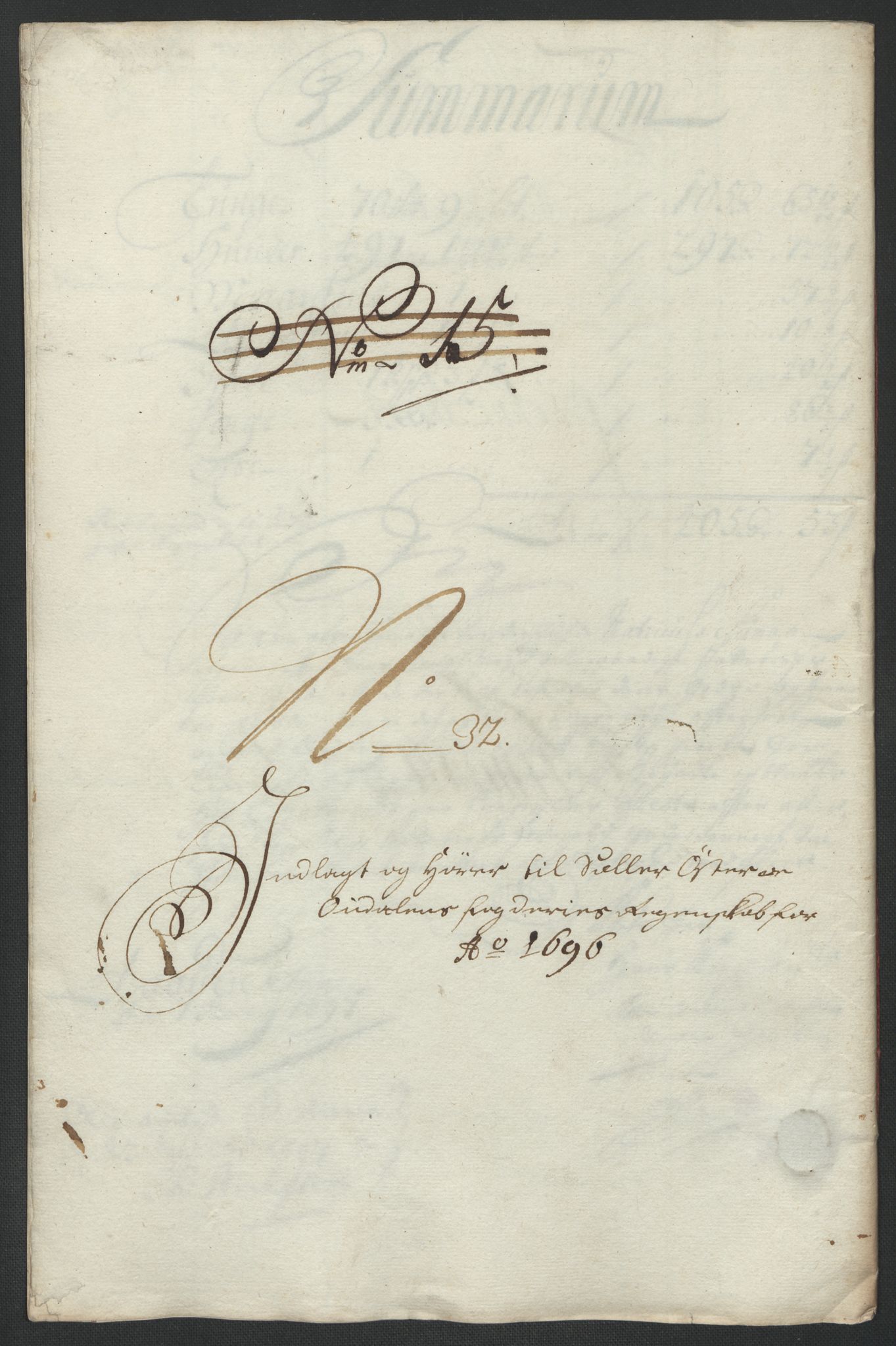 Rentekammeret inntil 1814, Reviderte regnskaper, Fogderegnskap, AV/RA-EA-4092/R13/L0834: Fogderegnskap Solør, Odal og Østerdal, 1696, p. 339