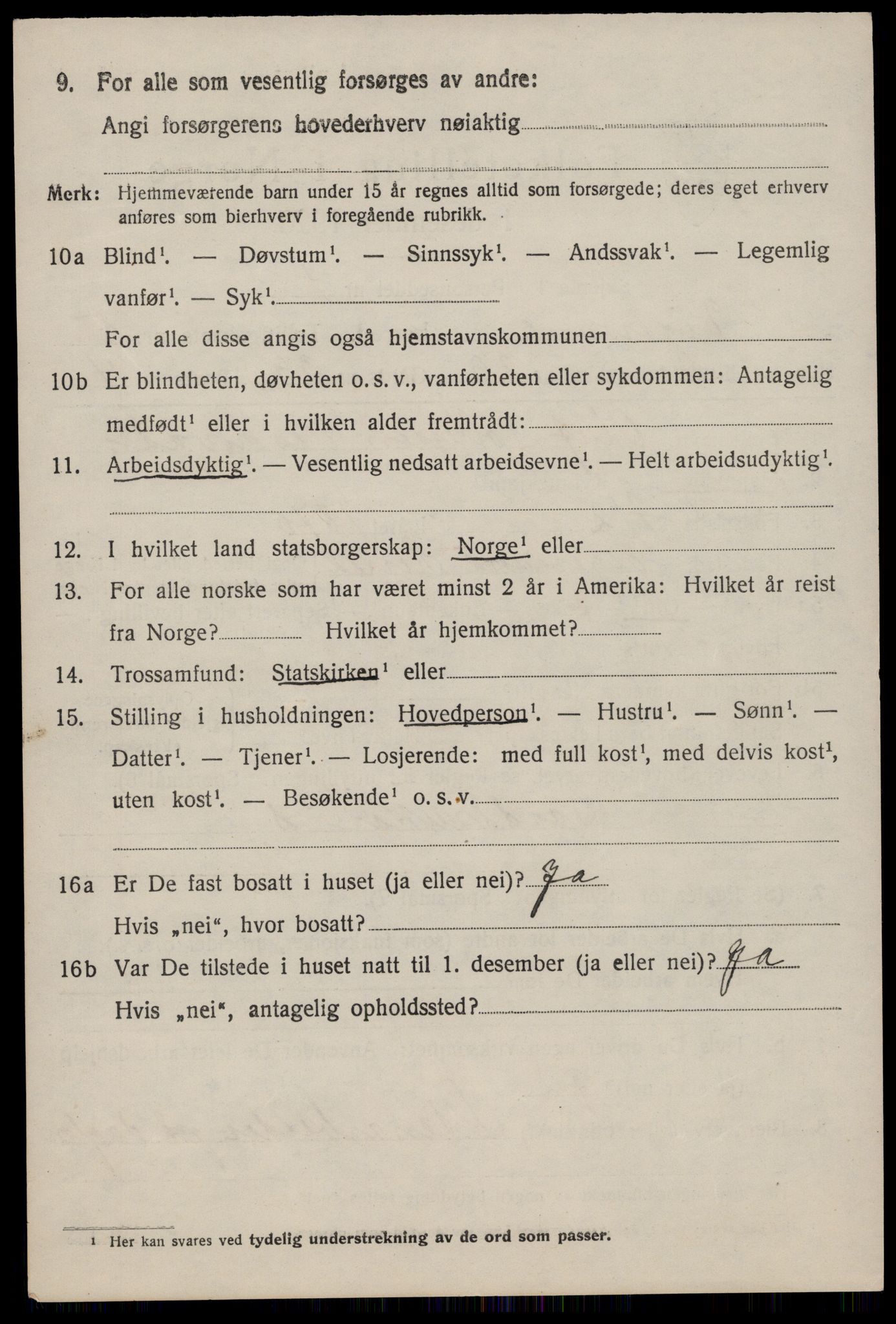 SAST, 1920 census for Eigersund, 1920, p. 3856