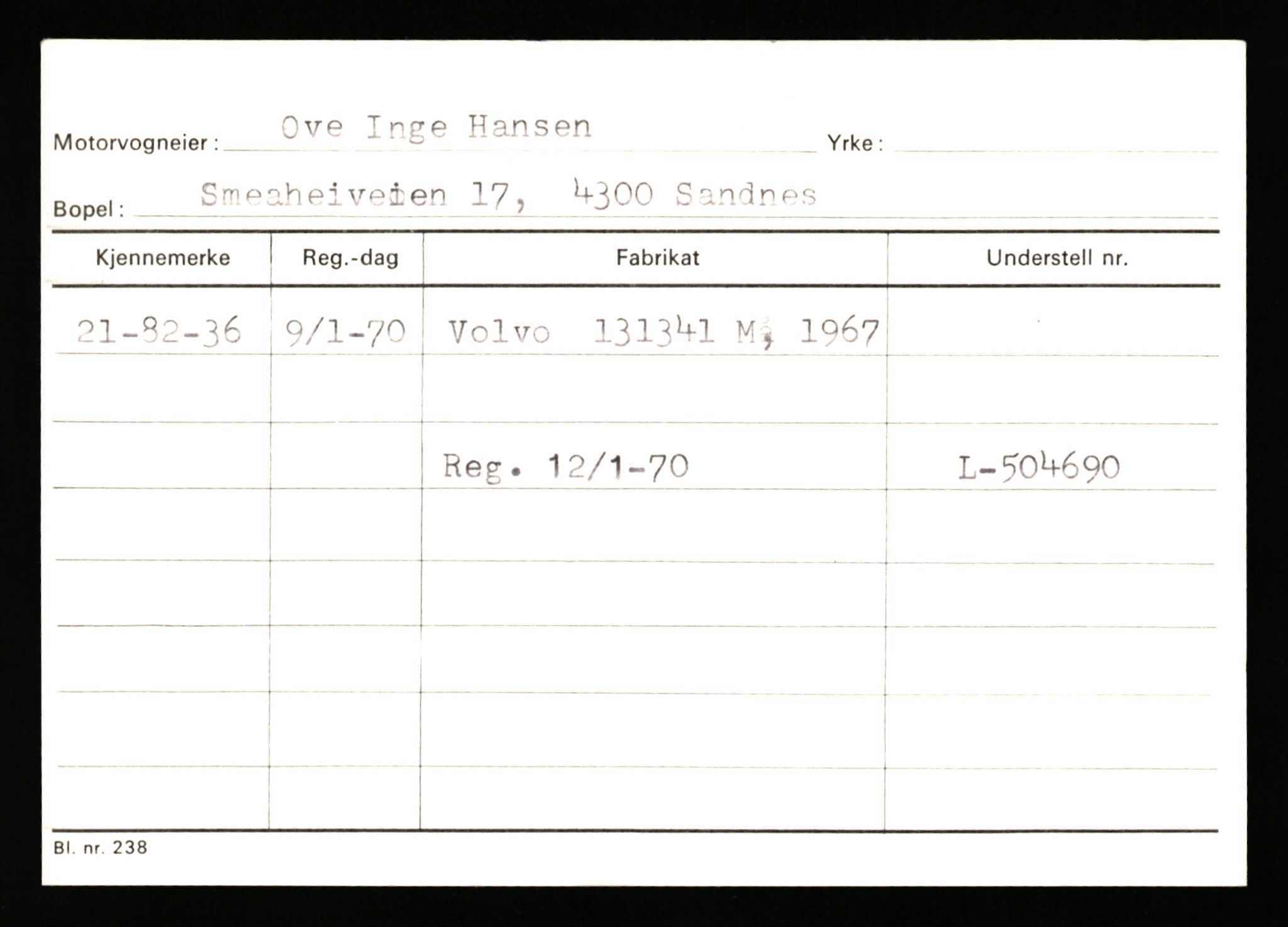 Stavanger trafikkstasjon, AV/SAST-A-101942/0/G/L0010: Registreringsnummer: 130000 - 239953, 1930-1971, p. 2691