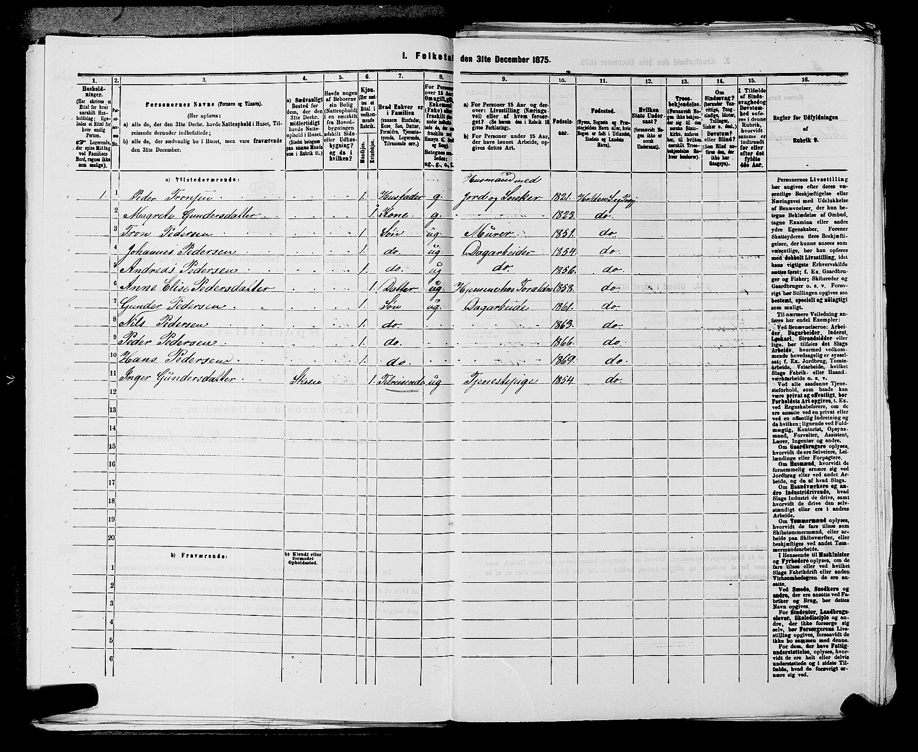 SAKO, 1875 census for 0819P Holla, 1875, p. 305