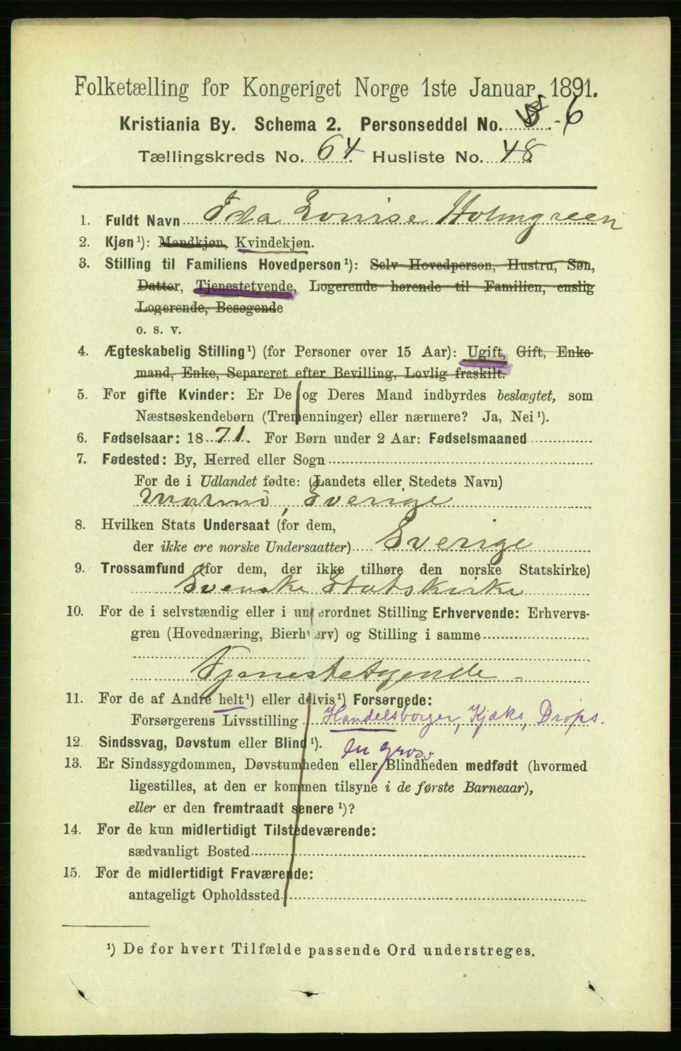 RA, 1891 census for 0301 Kristiania, 1891, p. 34793