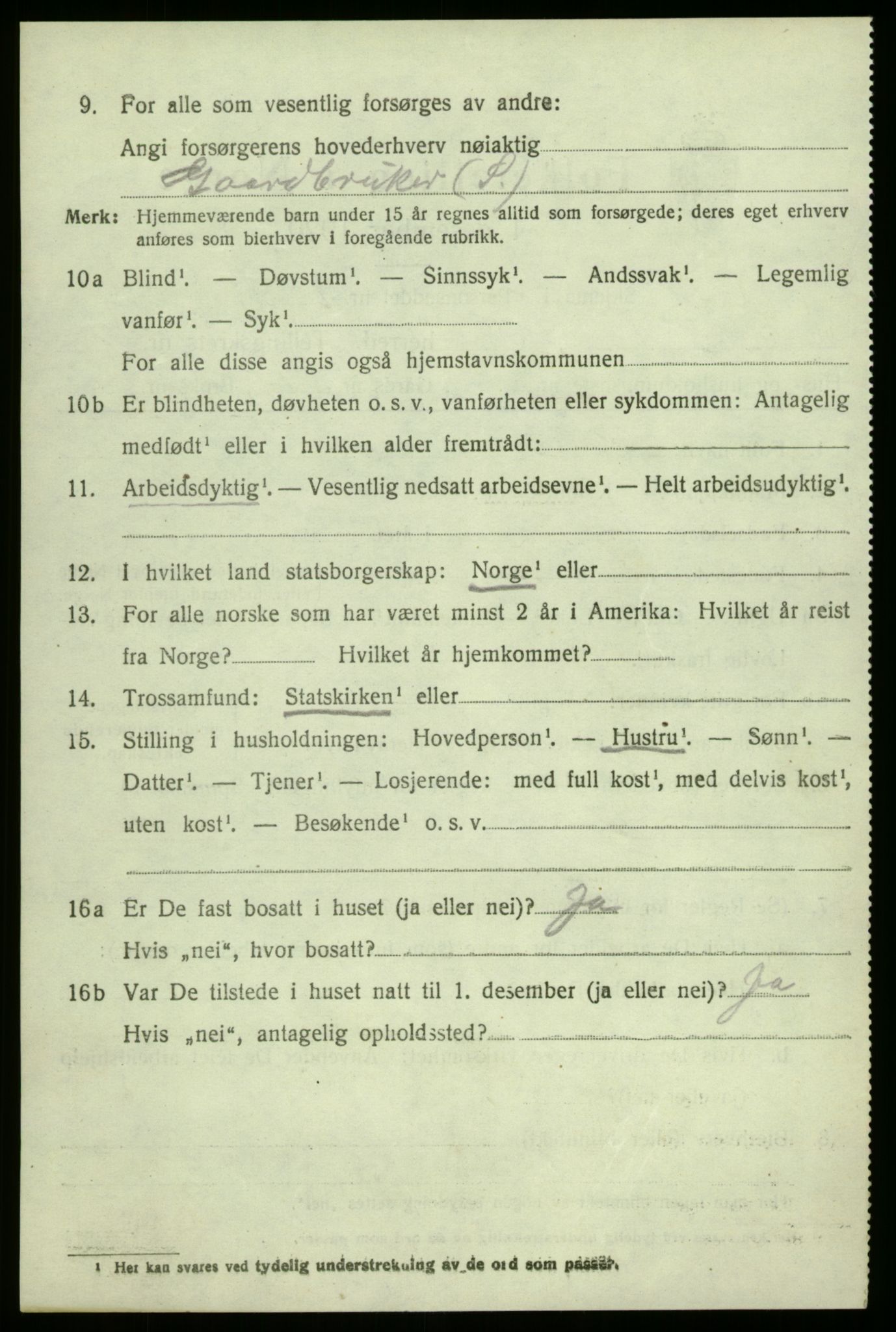 SAO, 1920 census for Borge, 1920, p. 3012