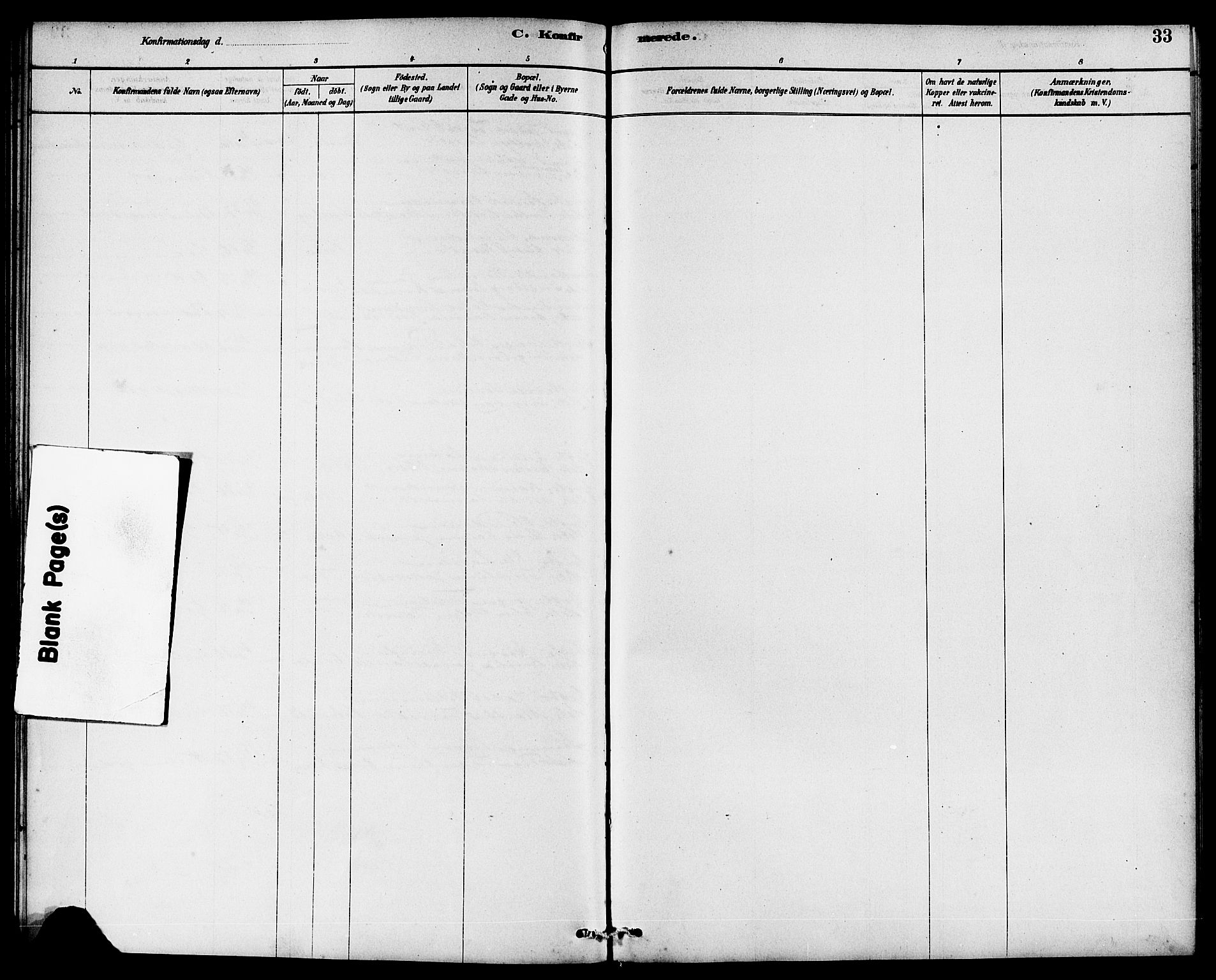 Rennesøy sokneprestkontor, SAST/A -101827/H/Ha/Haa/L0009: Parish register (official) no. A 9, 1878-1890, p. 33