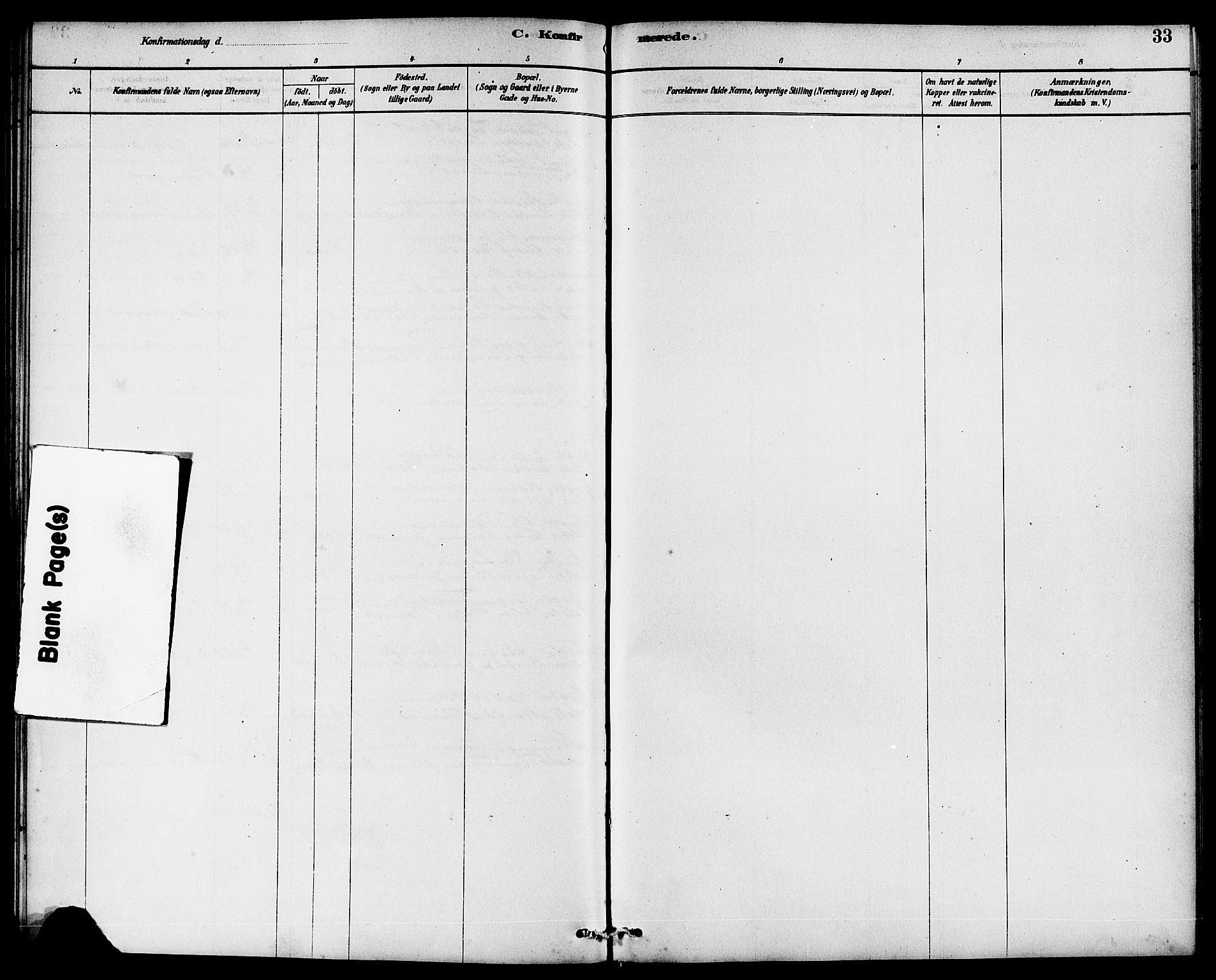 Rennesøy sokneprestkontor, AV/SAST-A -101827/H/Ha/Haa/L0009: Parish register (official) no. A 9, 1878-1890, p. 33