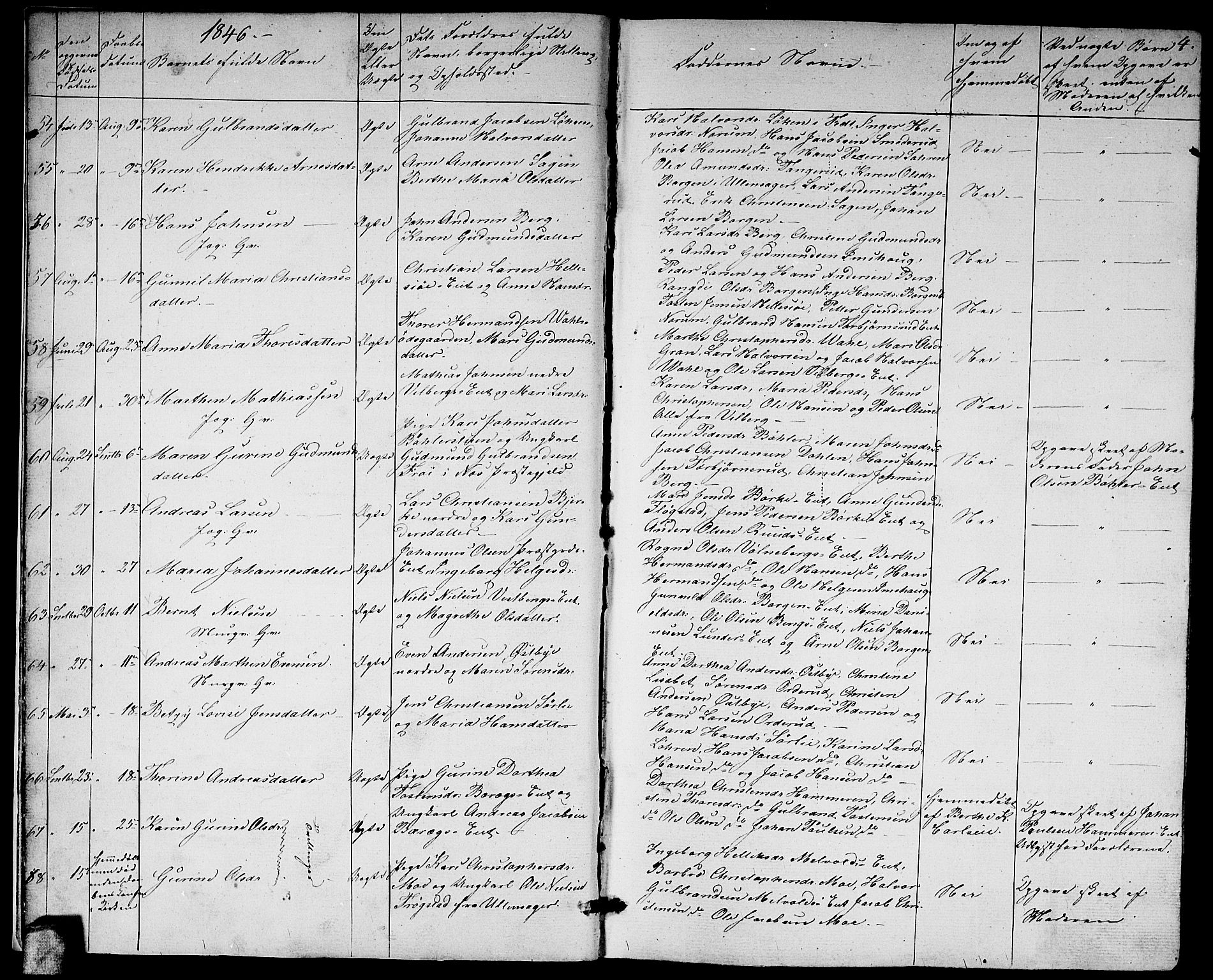 Sørum prestekontor Kirkebøker, AV/SAO-A-10303/G/Ga/L0003: Parish register (copy) no. I 3, 1846-1863, p. 4