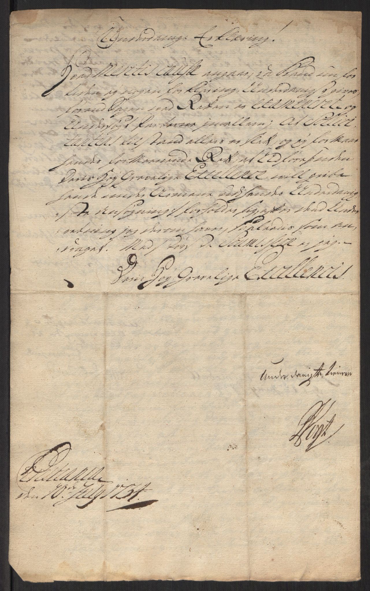 Stattholderembetet 1572-1771, AV/RA-EA-2870/Ef/L0107: Brev fra embetsmenn og andre, 1733-1734, p. 303