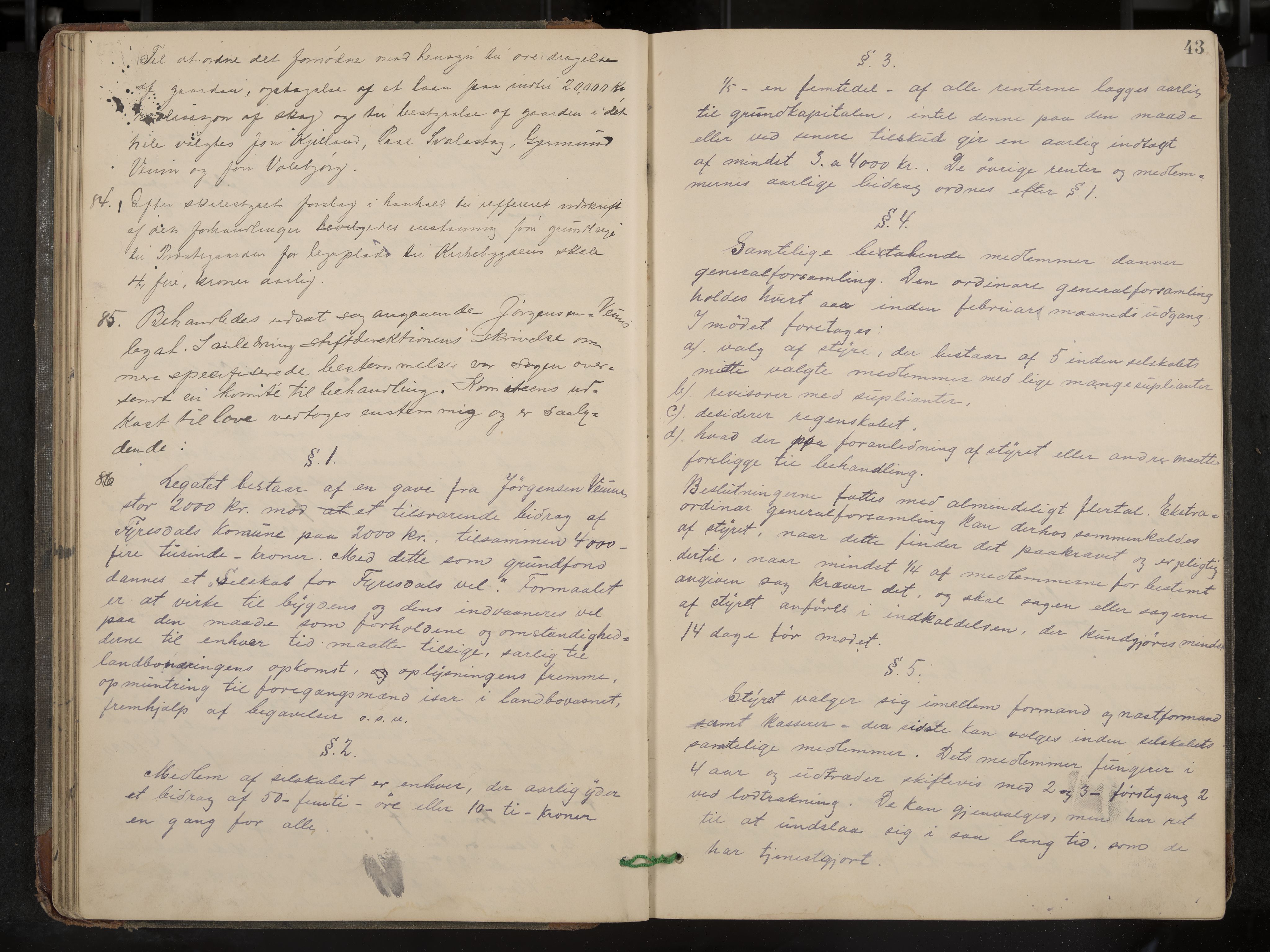 Fyresdal formannskap og sentraladministrasjon, IKAK/0831021-1/Aa/L0003: Møtebok, 1894-1903, p. 43