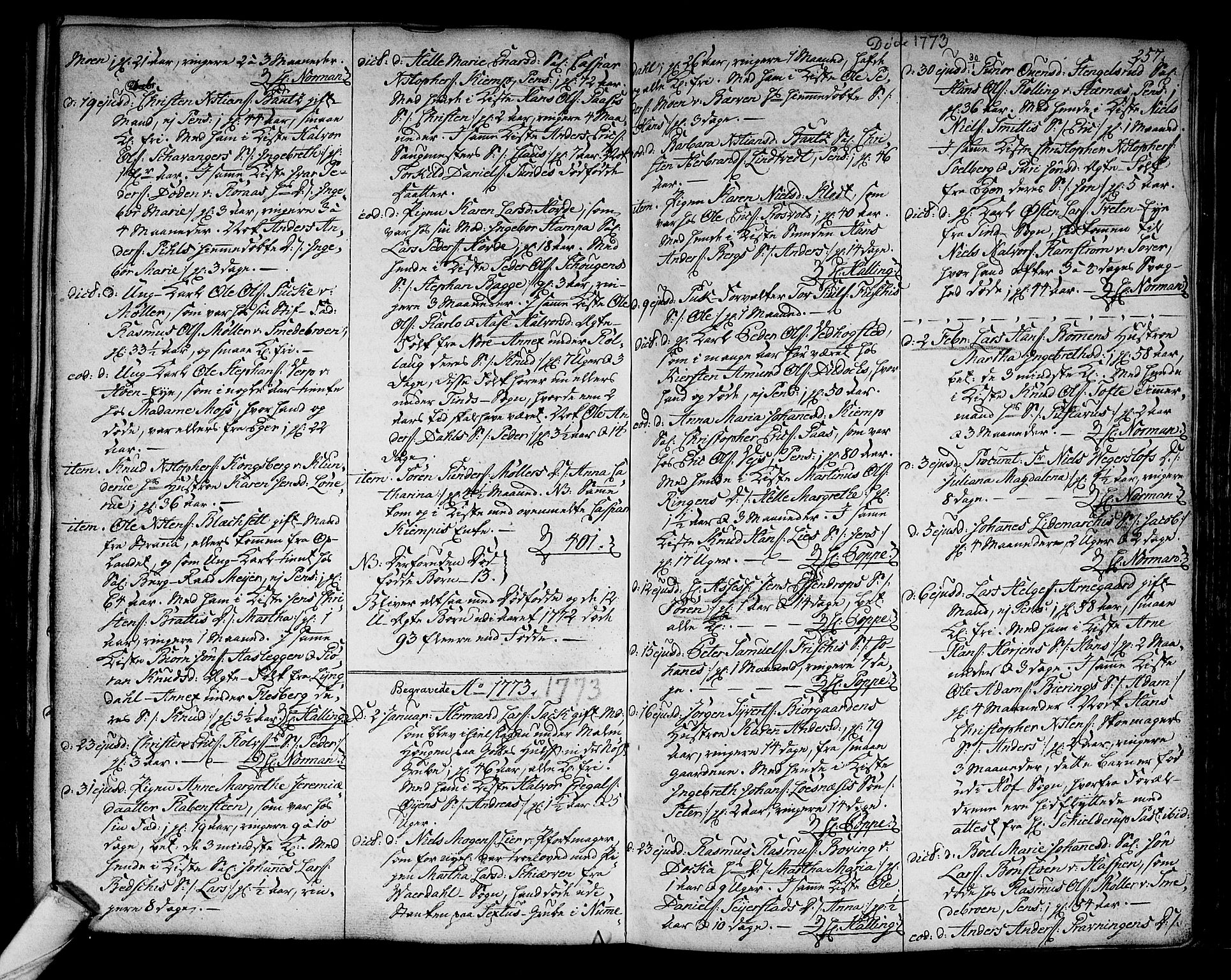 Kongsberg kirkebøker, AV/SAKO-A-22/F/Fa/L0005: Parish register (official) no. I 5, 1769-1782, p. 257