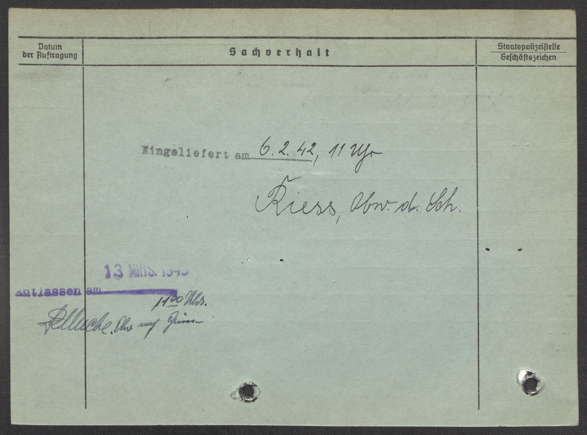 Befehlshaber der Sicherheitspolizei und des SD, AV/RA-RAFA-5969/E/Ea/Eaa/L0005: Register over norske fanger i Møllergata 19: Hø-Kj, 1940-1945, p. 1334