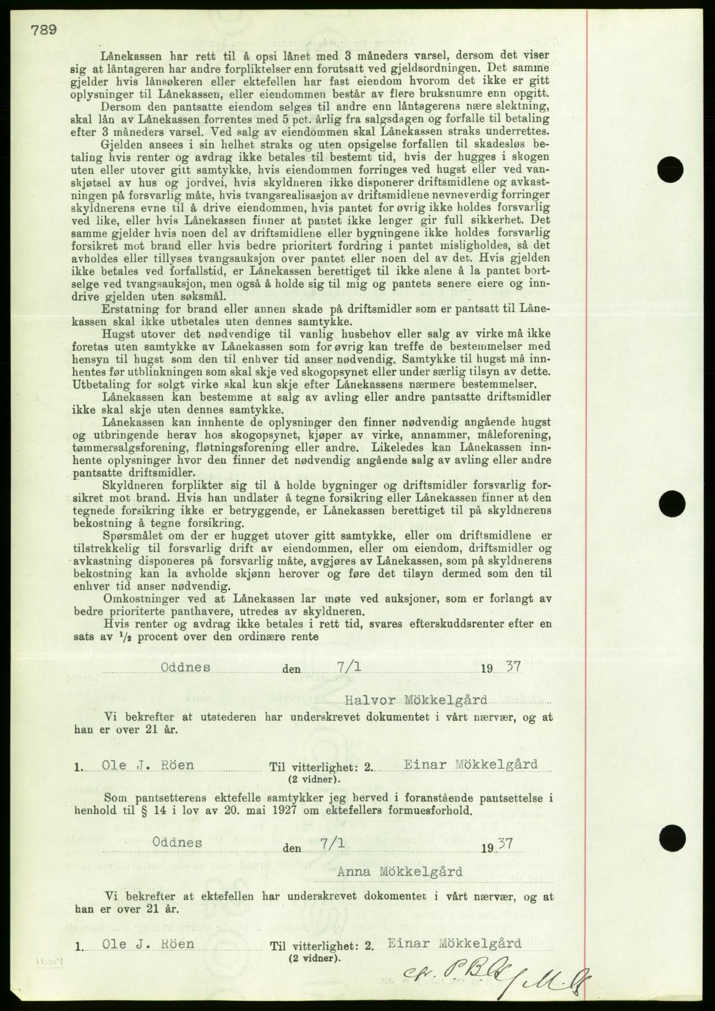 Nordmøre sorenskriveri, AV/SAT-A-4132/1/2/2Ca/L0090: Mortgage book no. B80, 1936-1937, Diary no: : 126/1937