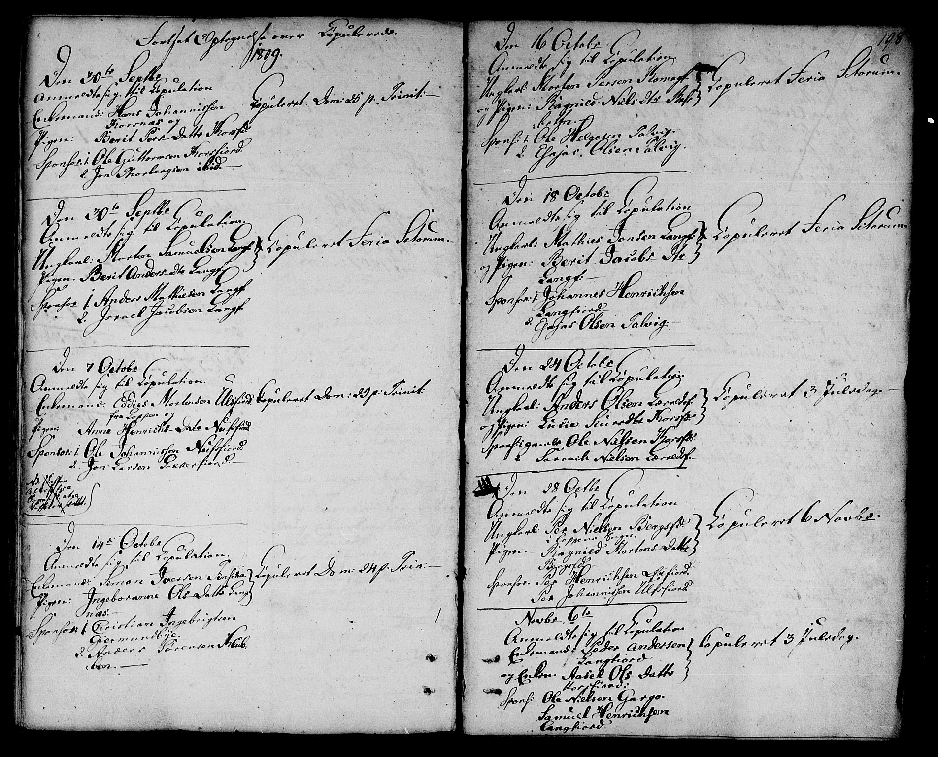 Talvik sokneprestkontor, SATØ/S-1337/H/Ha/L0006kirke: Parish register (official) no. 6, 1799-1812, p. 198