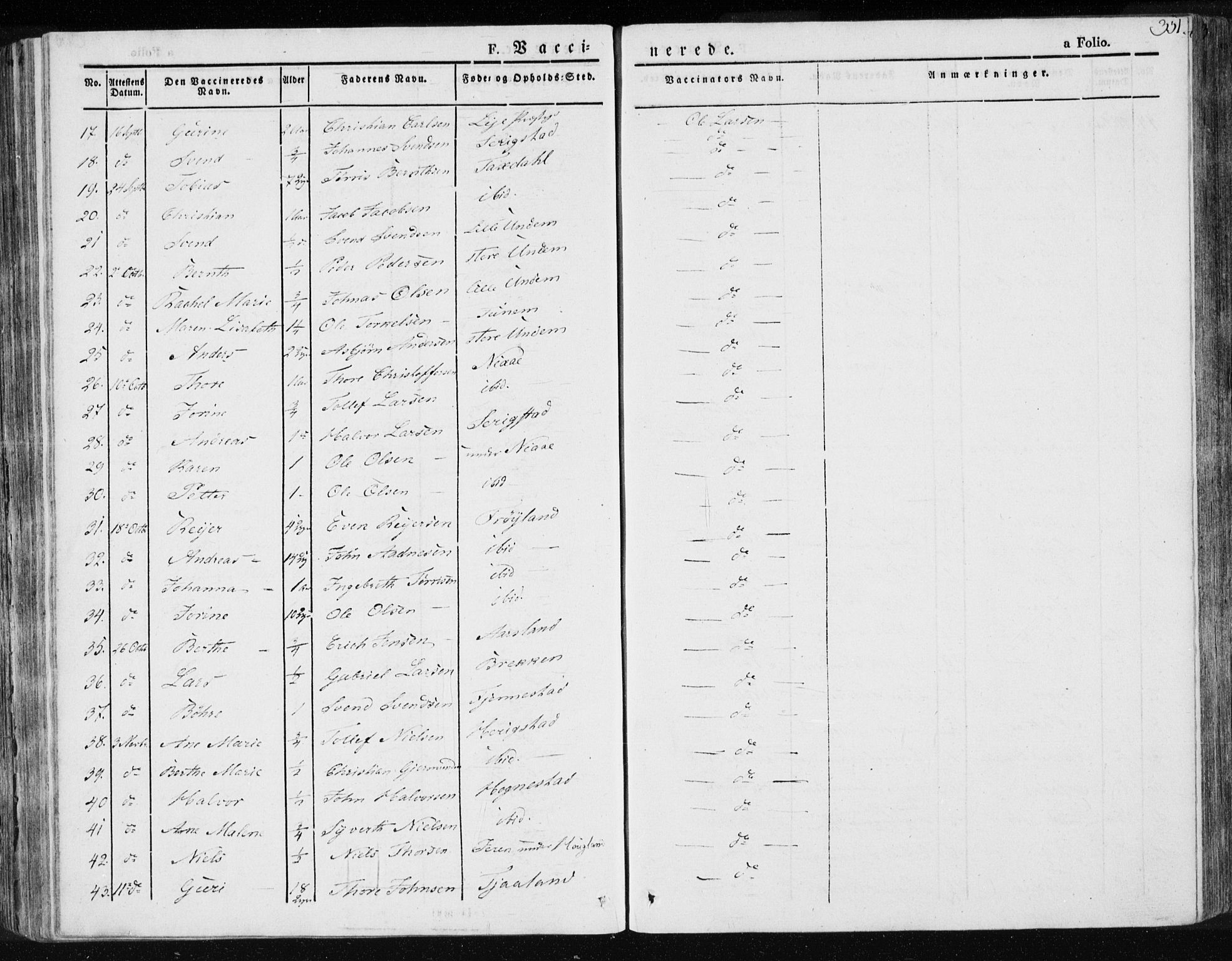 Lye sokneprestkontor, AV/SAST-A-101794/001/30BA/L0004: Parish register (official) no. A 4, 1826-1841, p. 351