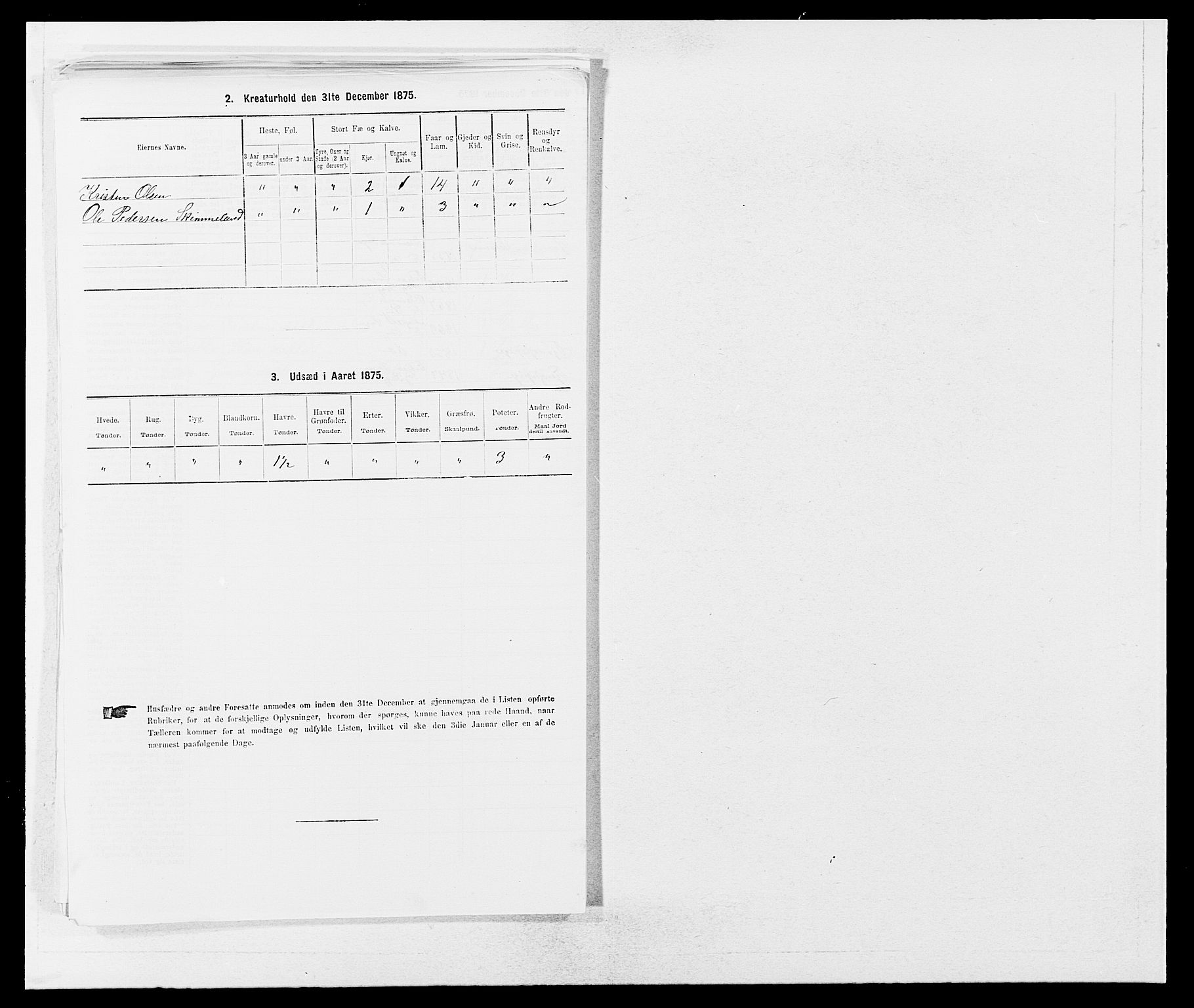 SAB, 1875 census for 1218P Finnås, 1875, p. 230