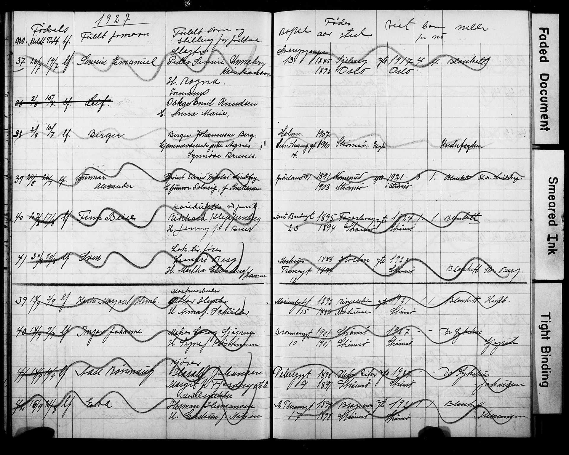 Strømsø kirkebøker, AV/SAKO-A-246/Y/Ya/L0010: Parish register draft no. I 10, 1925-1930