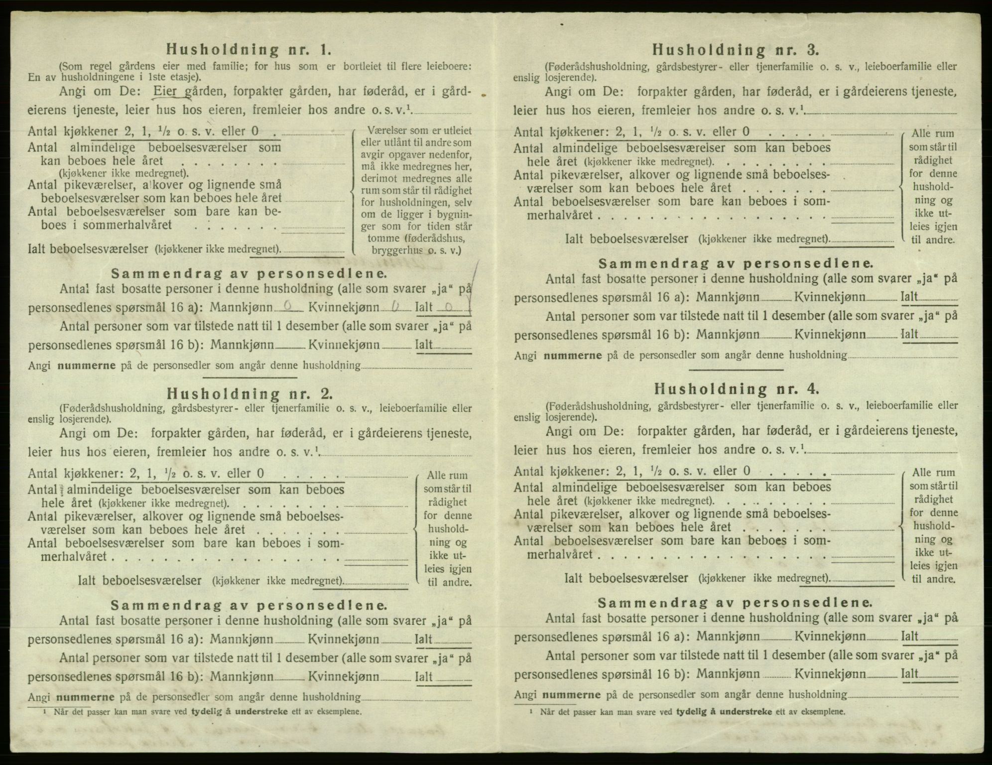 SAB, 1920 census for Samnanger, 1920, p. 218