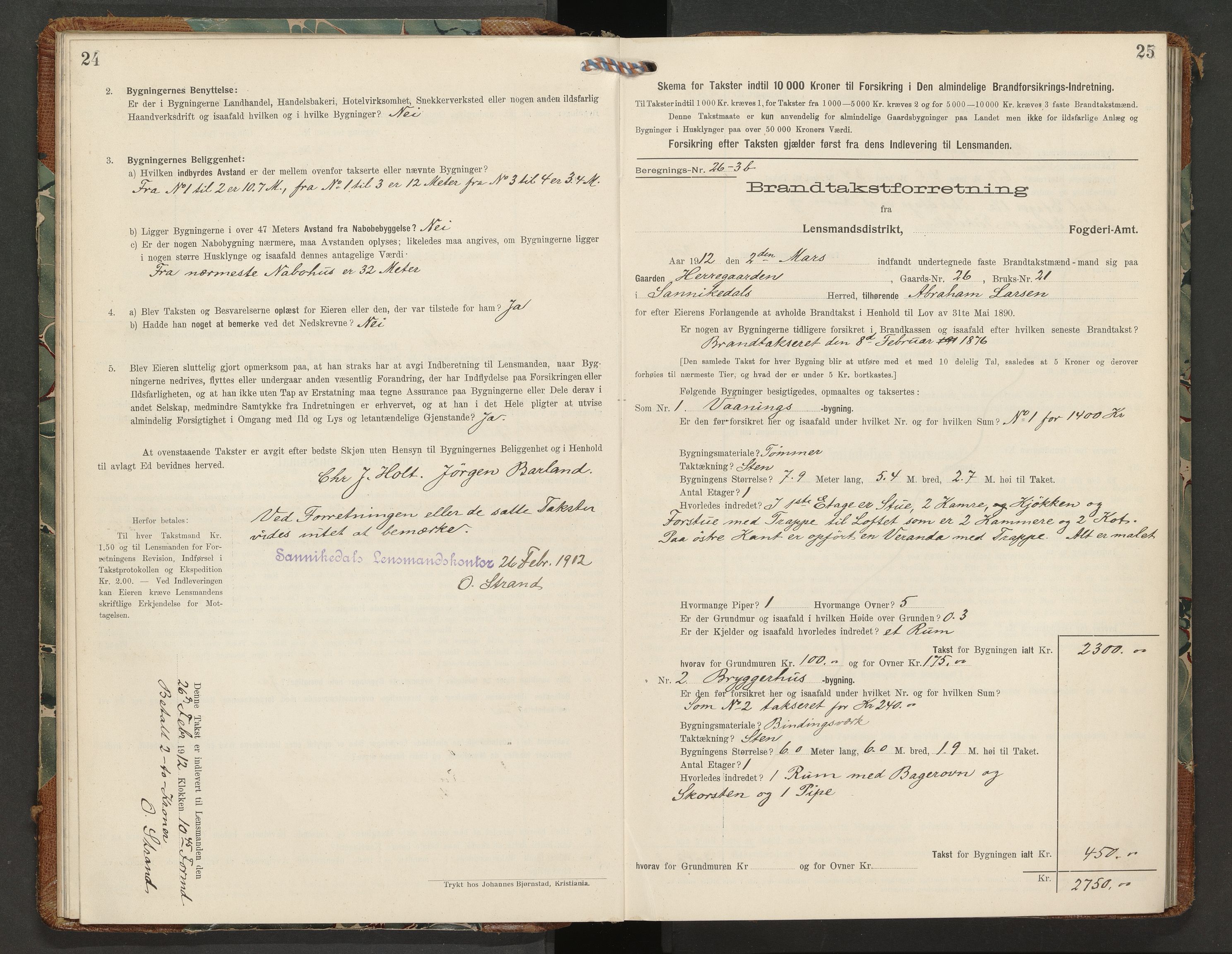Sannidal lensmannskontor, AV/SAKO-A-569/Y/Yc/Ycb/L0004: Skjematakstprotokoll, 1912-1918
