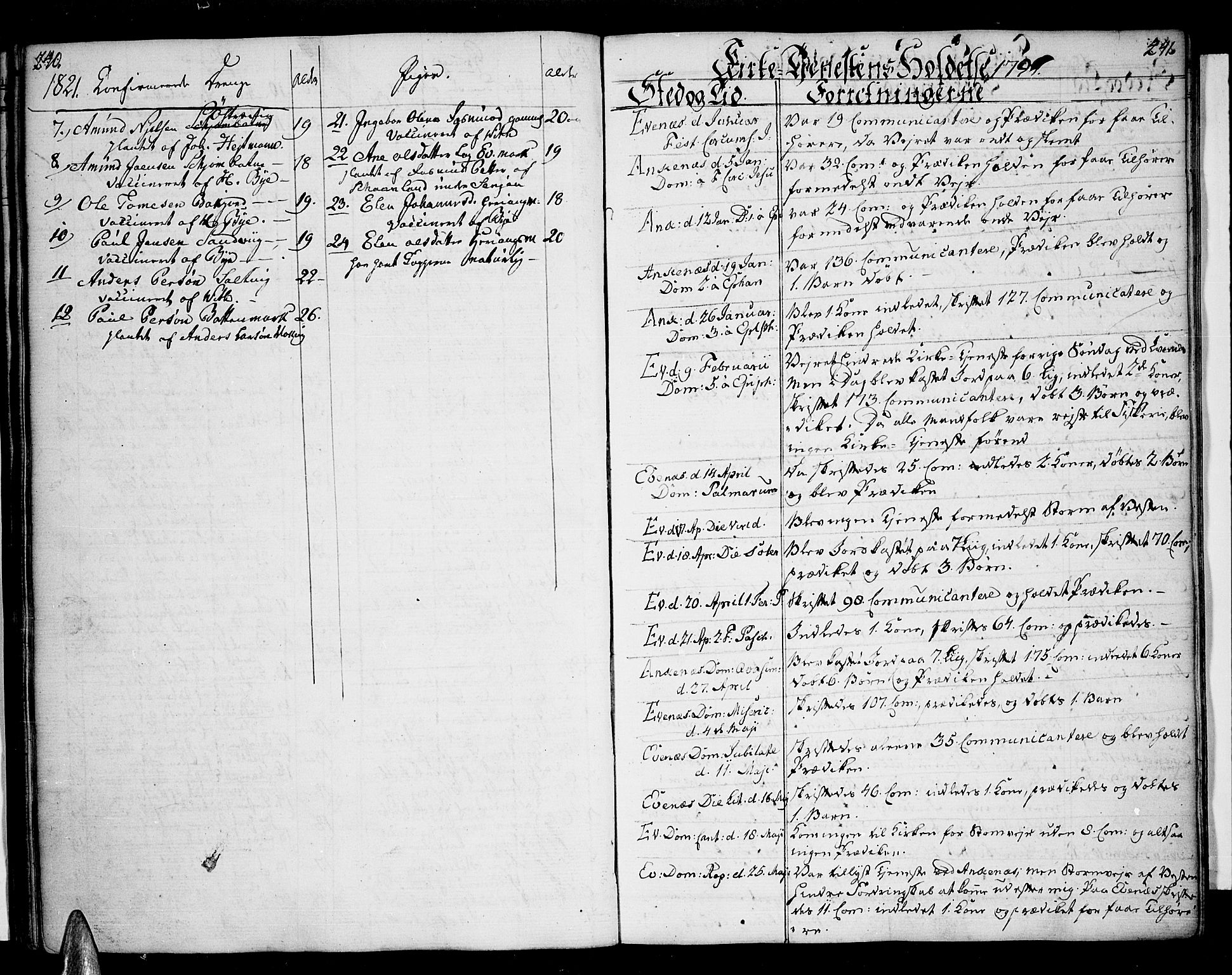 Ministerialprotokoller, klokkerbøker og fødselsregistre - Nordland, SAT/A-1459/863/L0893: Parish register (official) no. 863A05, 1794-1821, p. 240-241