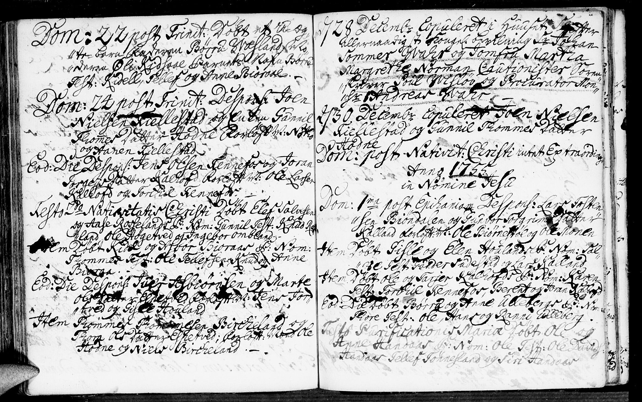 Evje sokneprestkontor, AV/SAK-1111-0008/F/Fa/Fab/L0001: Parish register (official) no. A 1, 1704-1764, p. 226-227