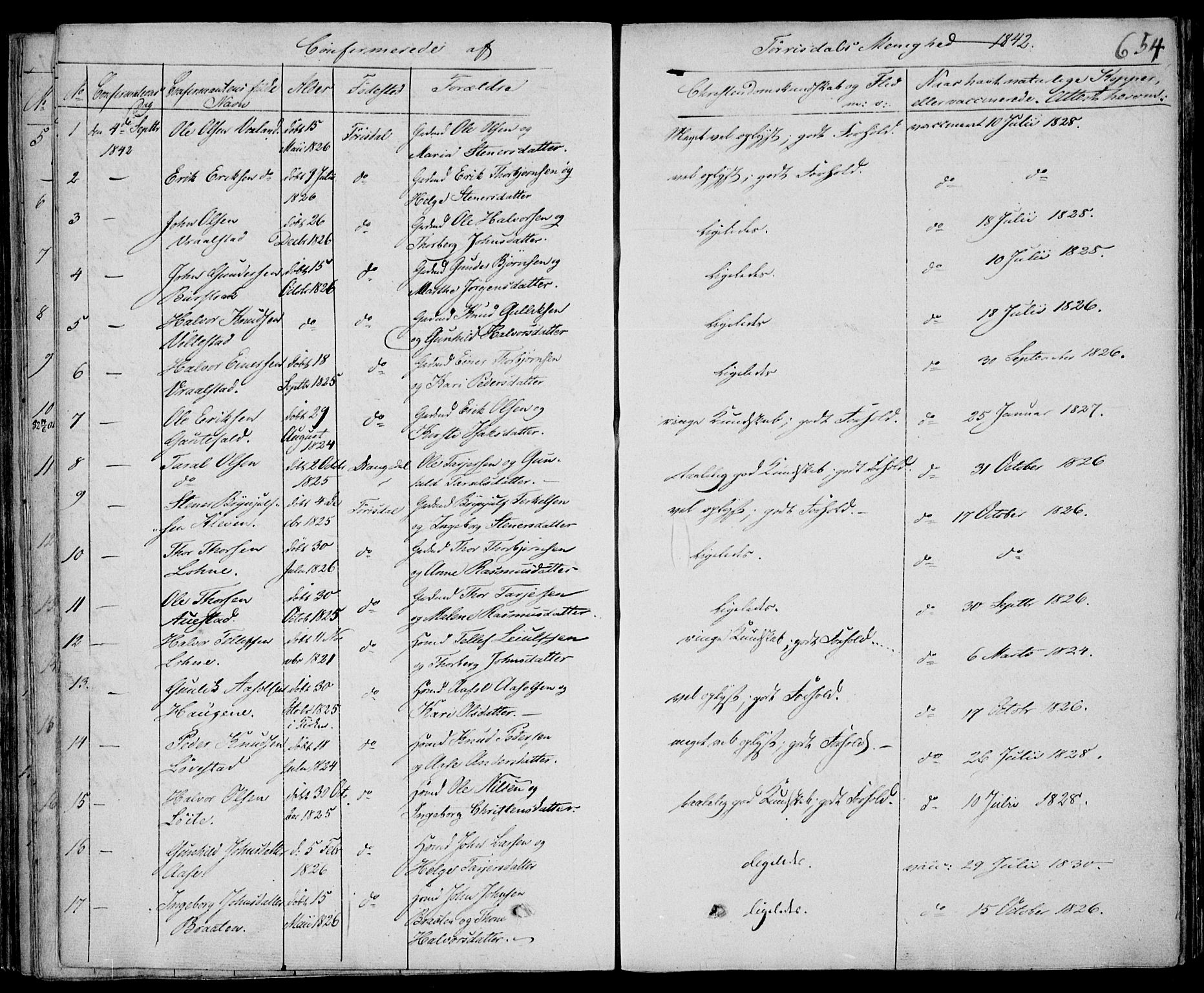 Drangedal kirkebøker, SAKO/A-258/F/Fa/L0007b: Parish register (official) no. 7b, 1837-1856, p. 654