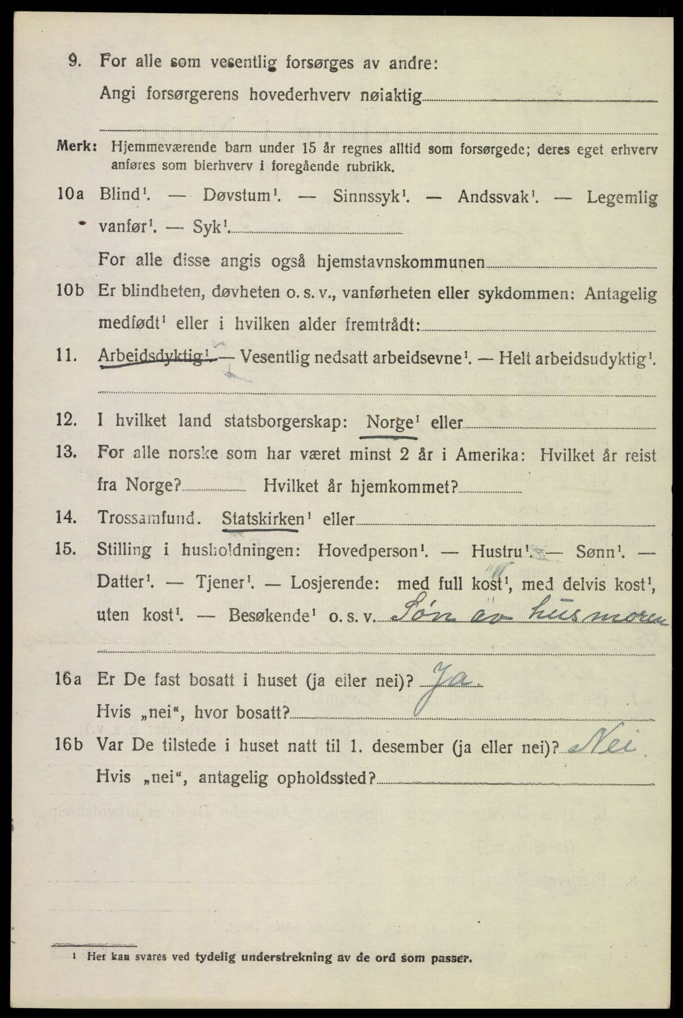 SAH, 1920 census for Nord-Fron, 1920, p. 7501