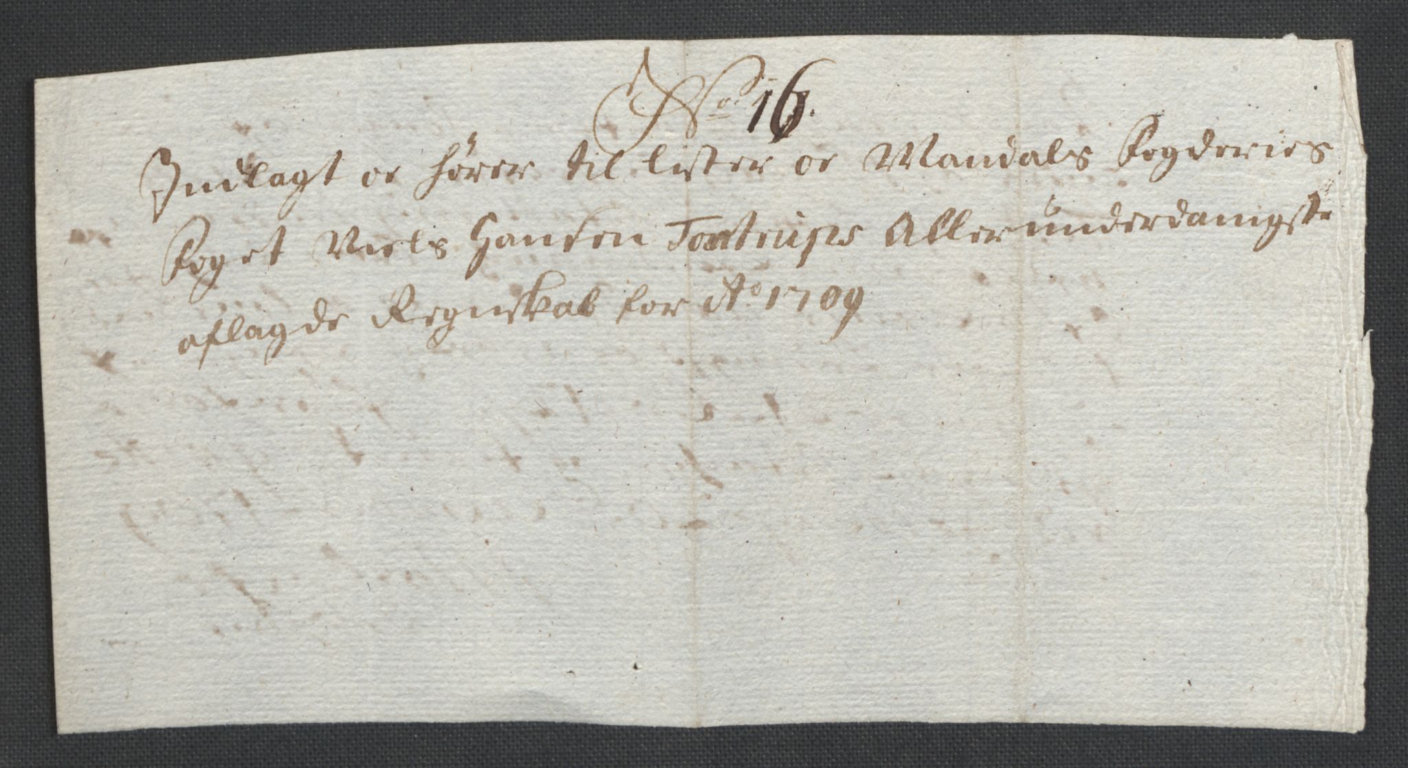 Rentekammeret inntil 1814, Reviderte regnskaper, Fogderegnskap, RA/EA-4092/R43/L2552: Fogderegnskap Lista og Mandal, 1705-1709, p. 271
