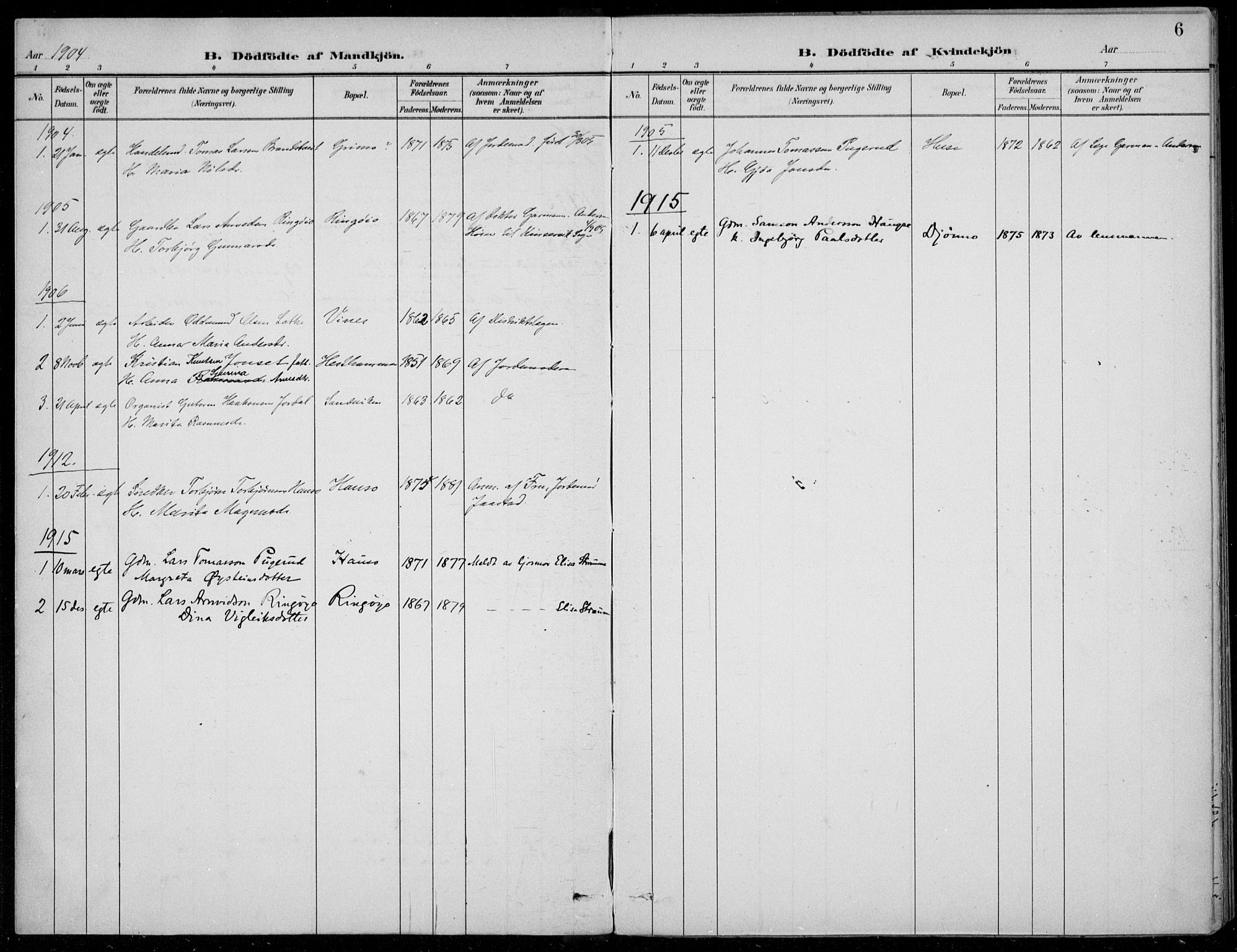 Ullensvang sokneprestembete, SAB/A-78701/H/Haa: Parish register (official) no. E  3, 1883-1916, p. 6