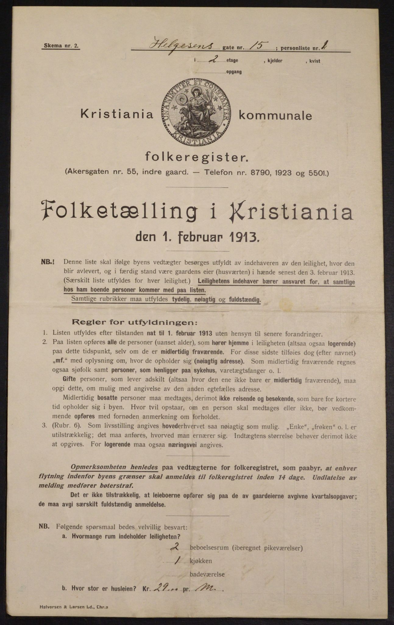 OBA, Municipal Census 1913 for Kristiania, 1913, p. 37822