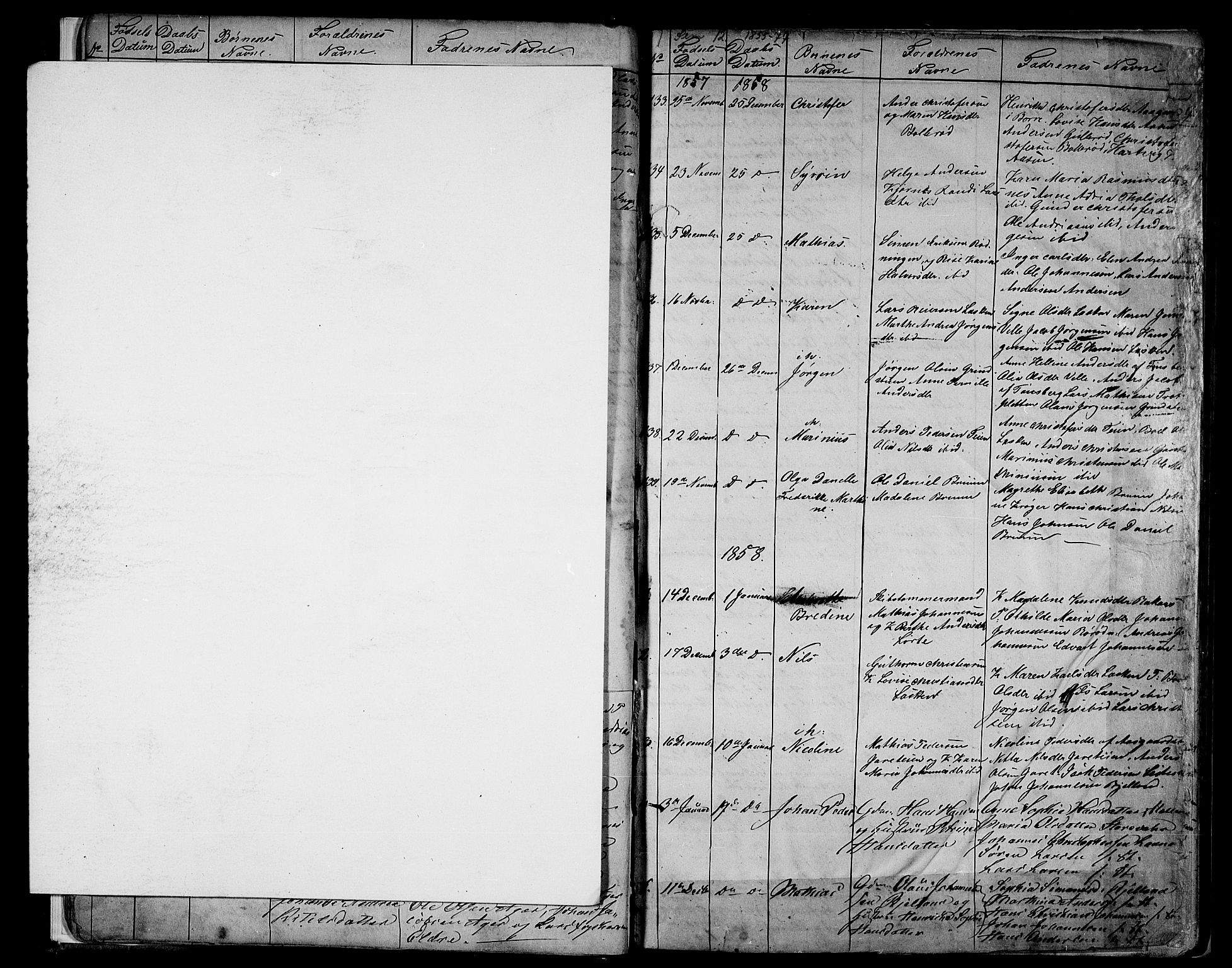 Sem kirkebøker, AV/SAKO-A-5/G/Ga/L0004: Parish register (copy) no. I 4, 1855-1877