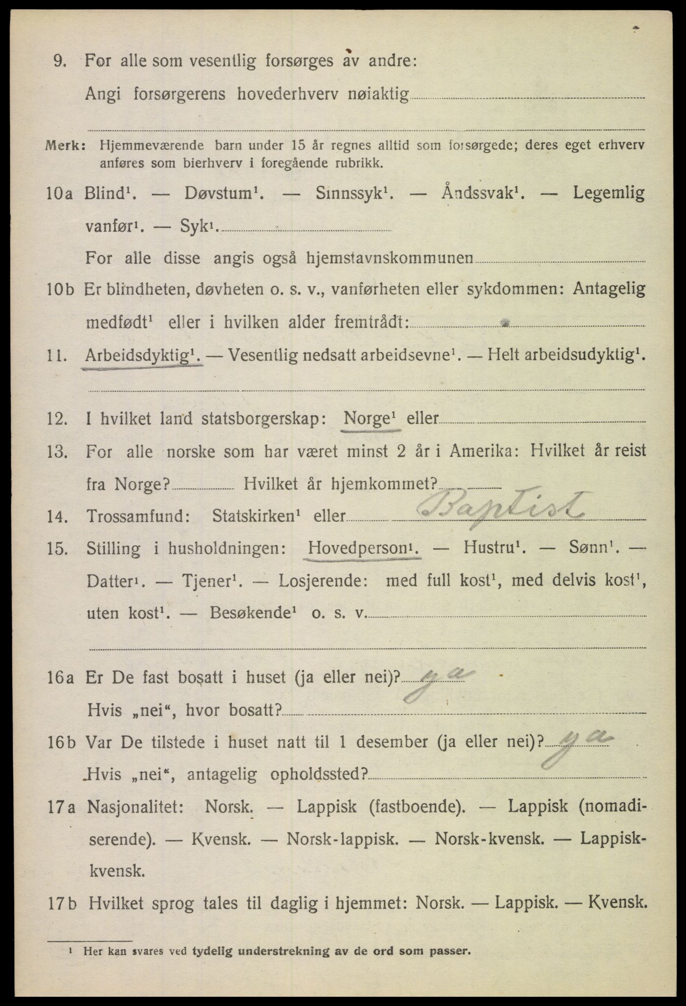 SAT, 1920 census for Hadsel, 1920, p. 5269