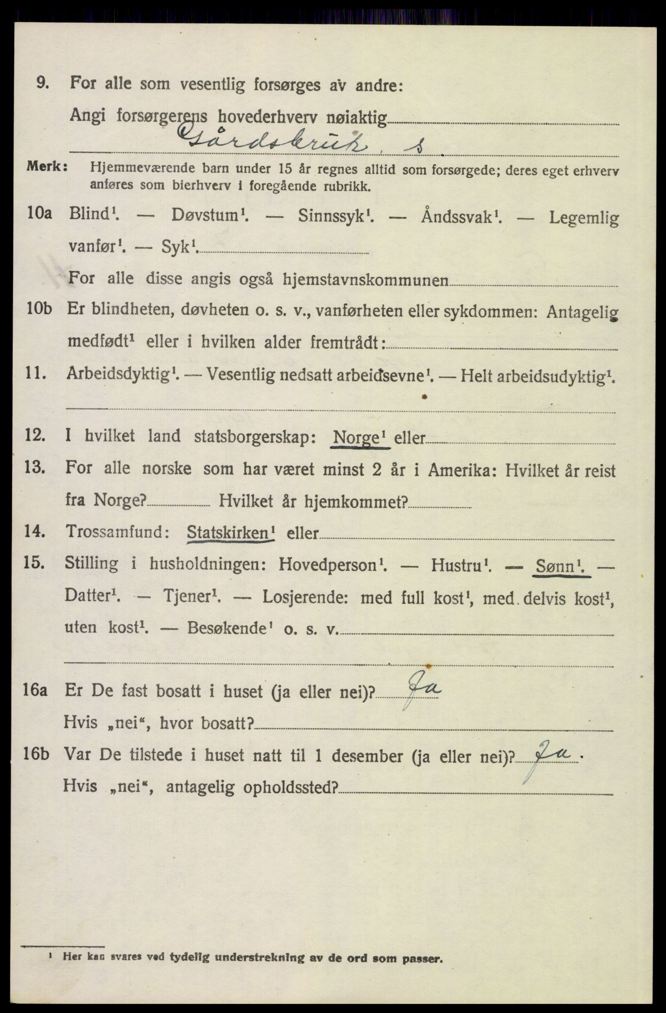 SAH, 1920 census for Trysil, 1920, p. 6970