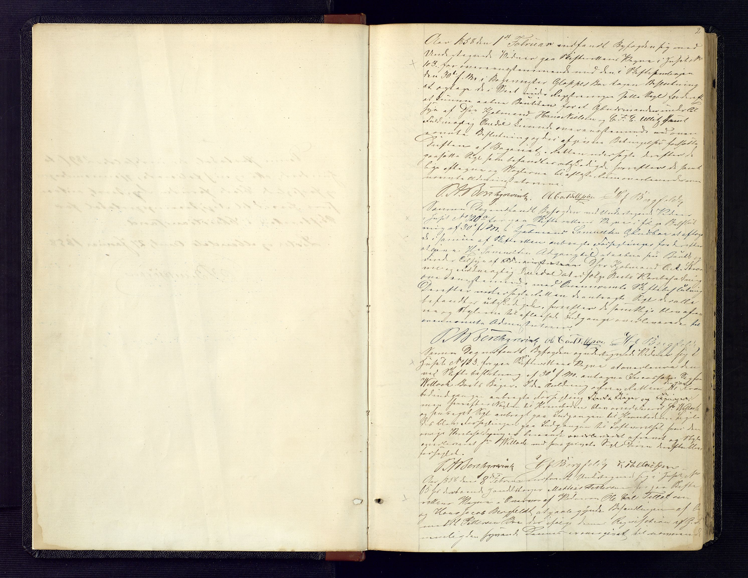 Kristiansand byrett, SAK/1223-0001/H/Hc/L0029: Skifteregistreringsprotokoll nr. 1, med register, 1858-1867, p. 2