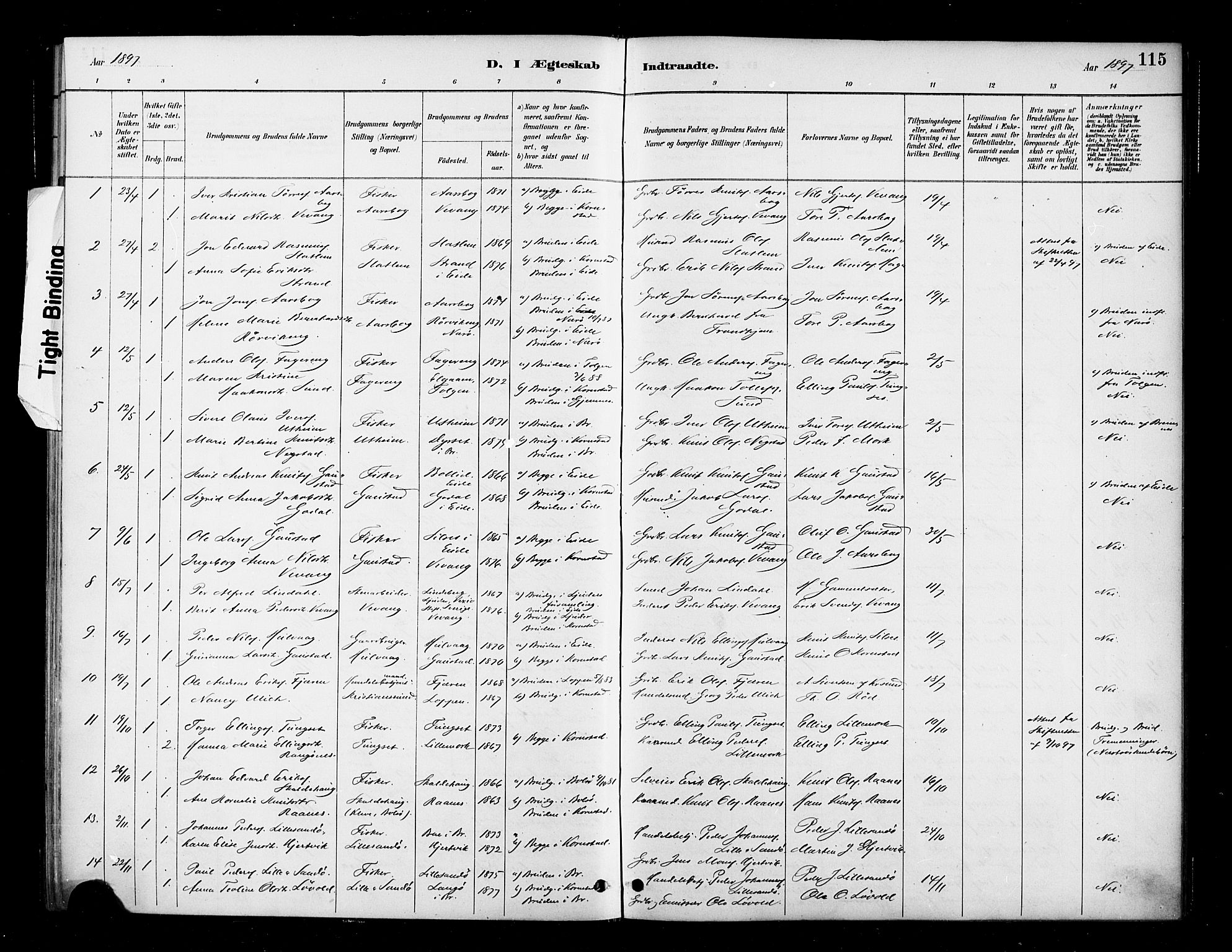 Ministerialprotokoller, klokkerbøker og fødselsregistre - Møre og Romsdal, SAT/A-1454/570/L0832: Parish register (official) no. 570A06, 1885-1900, p. 115