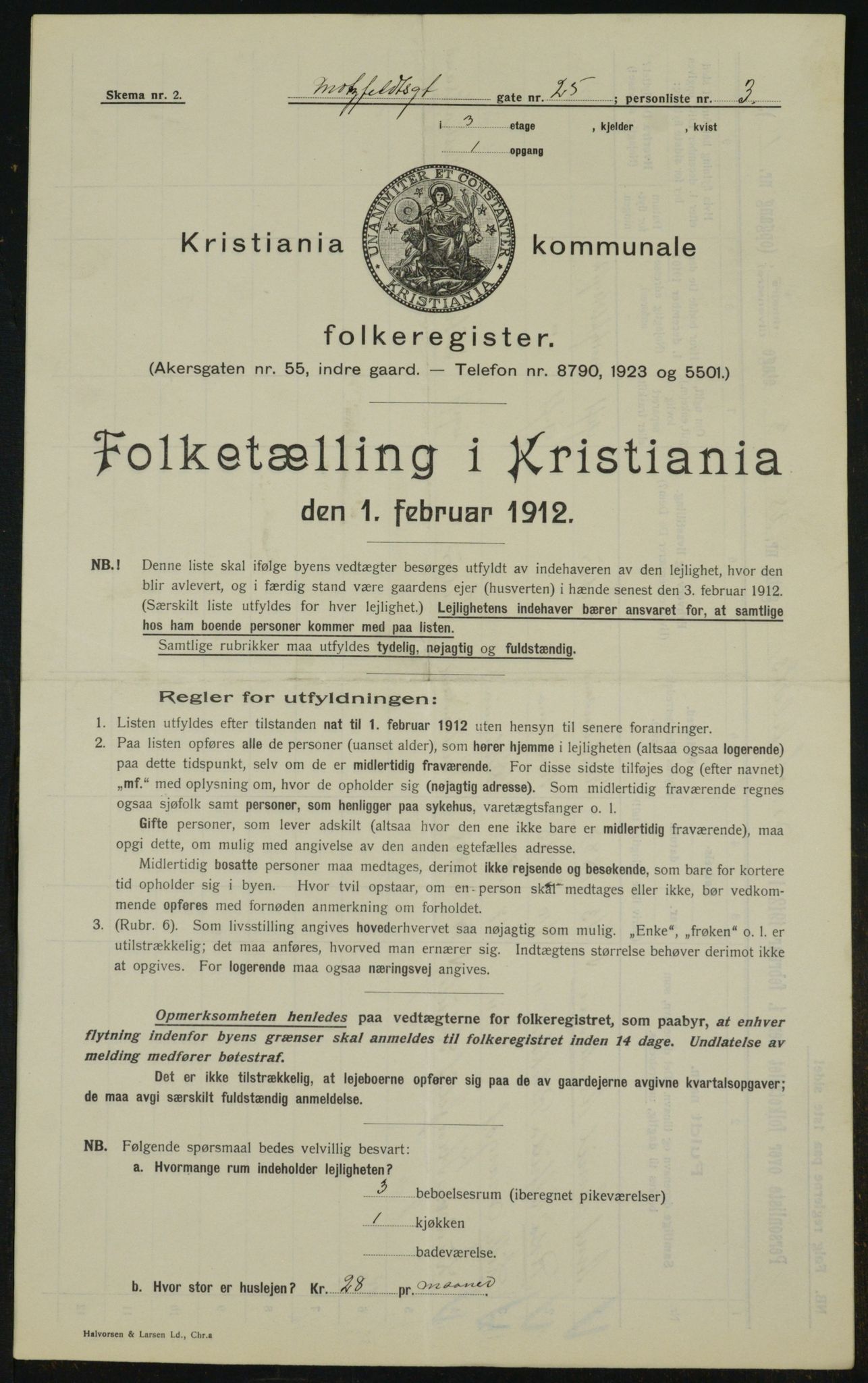 OBA, Municipal Census 1912 for Kristiania, 1912, p. 66887