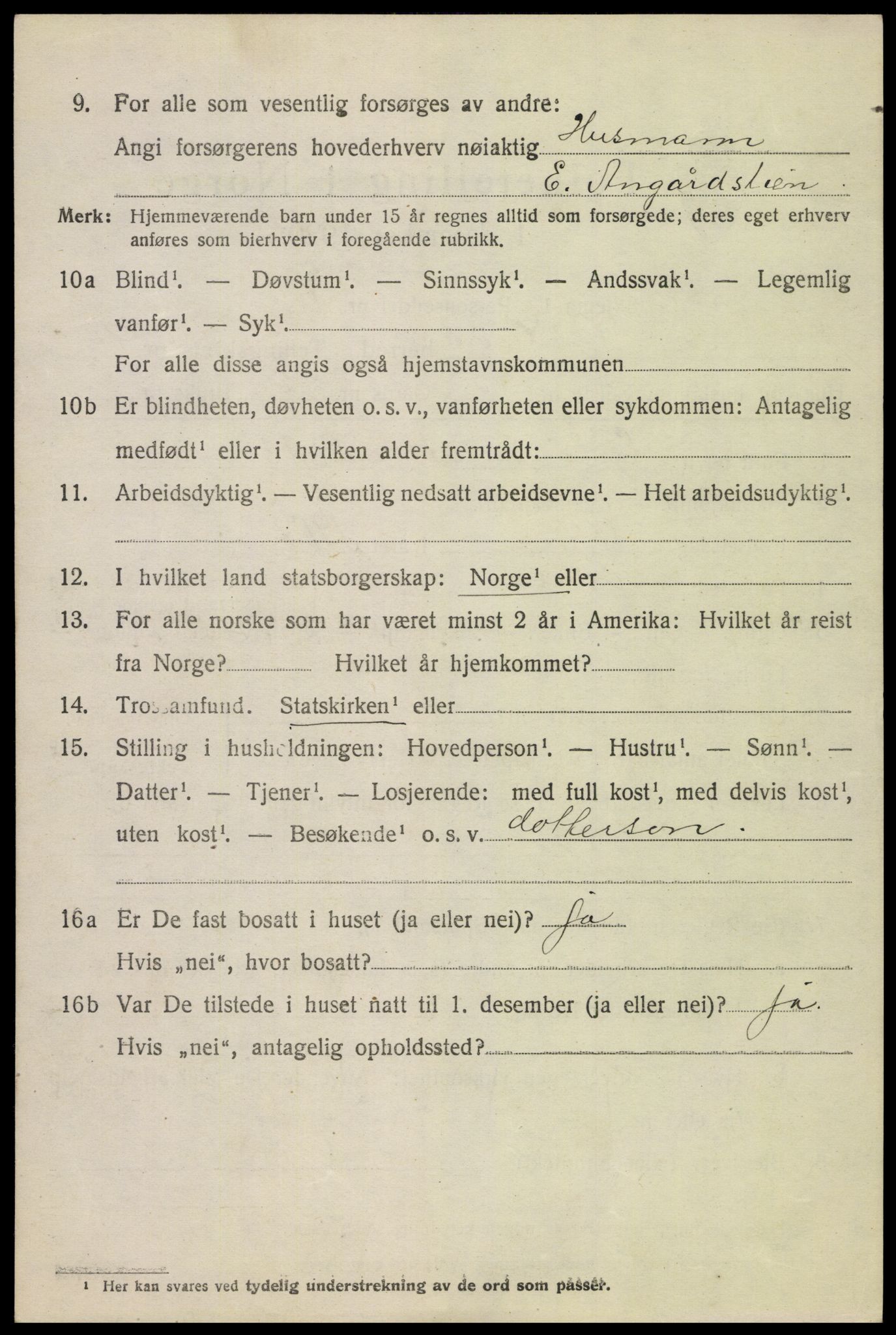 SAH, 1920 census for Dovre, 1920, p. 5177