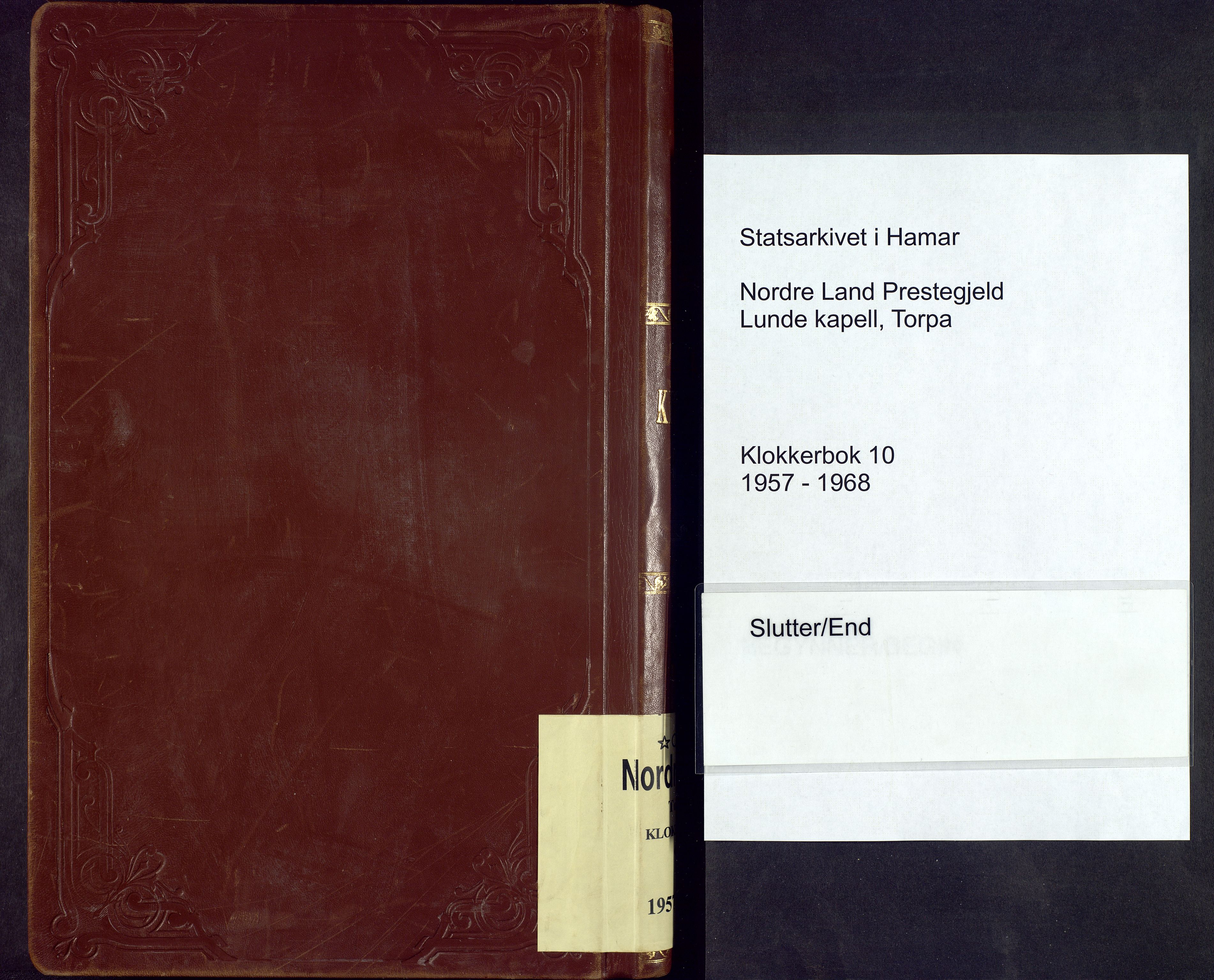 Nordre Land prestekontor, AV/SAH-PREST-124/H/Ha/Hab/L0010: Parish register (copy) no. 10, 1957-1968