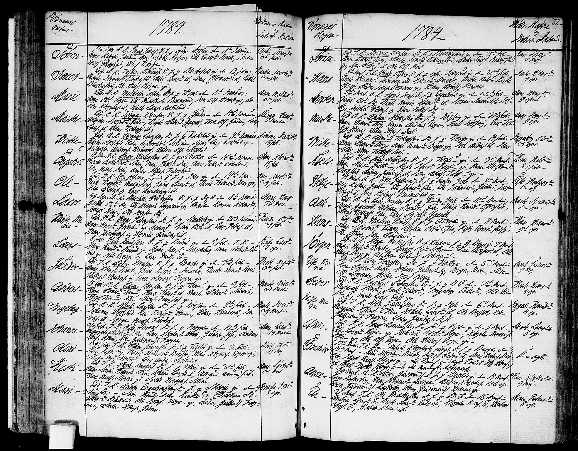 Asker prestekontor Kirkebøker, AV/SAO-A-10256a/F/Fa/L0003: Parish register (official) no. I 3, 1767-1807, p. 82