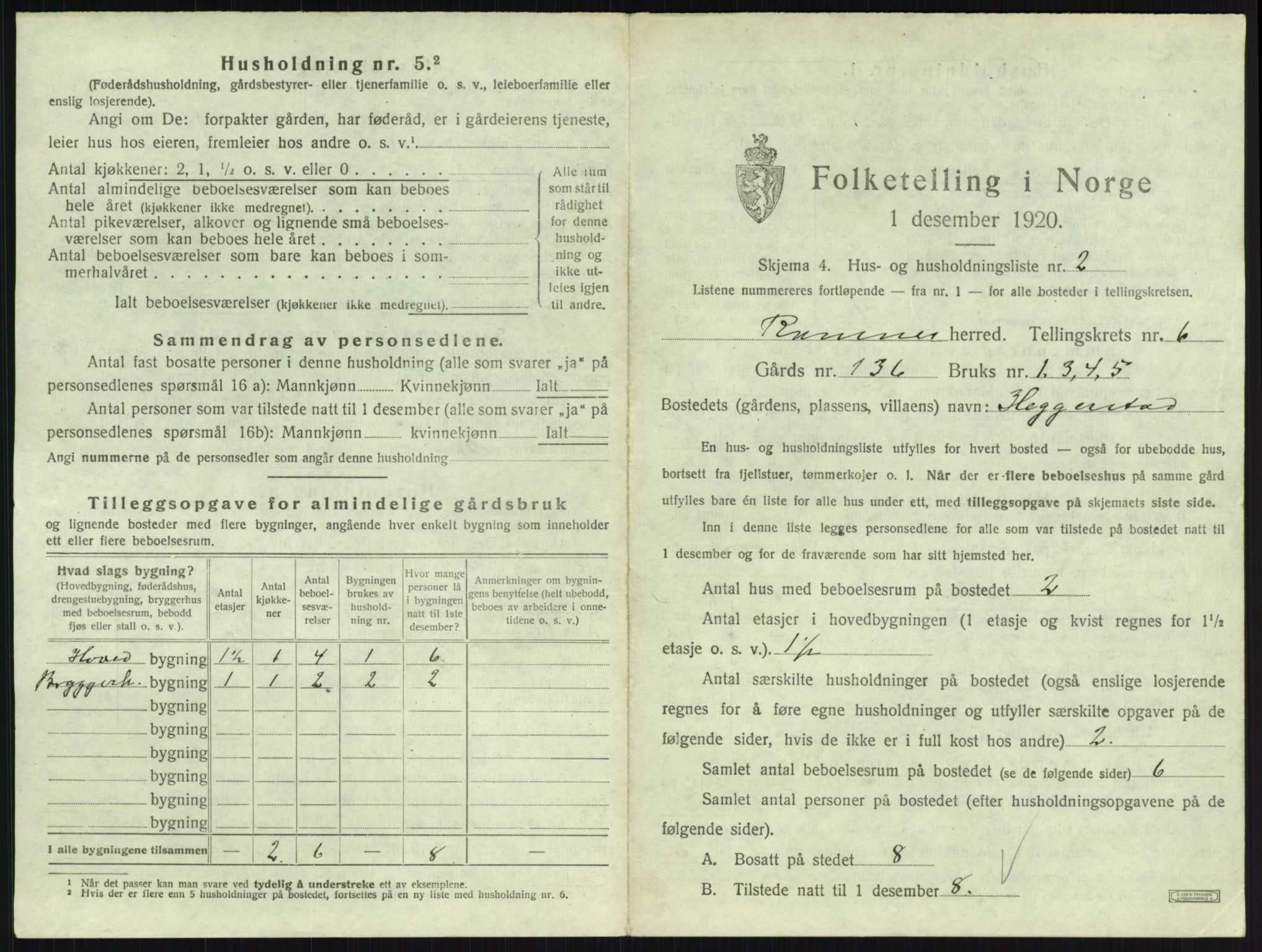 SAKO, 1920 census for Ramnes, 1920, p. 948