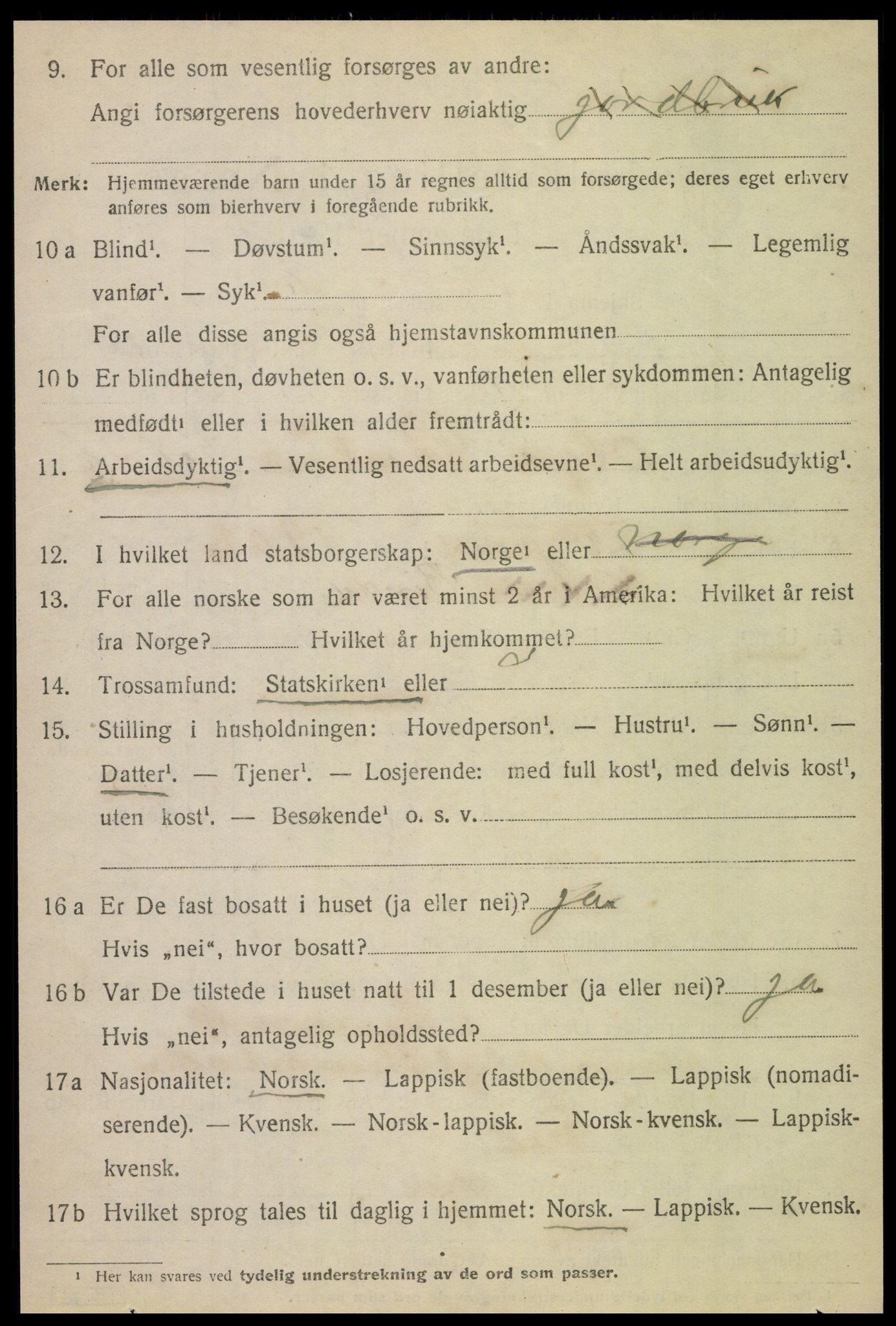 SAT, 1920 census for Bindal, 1920, p. 2734