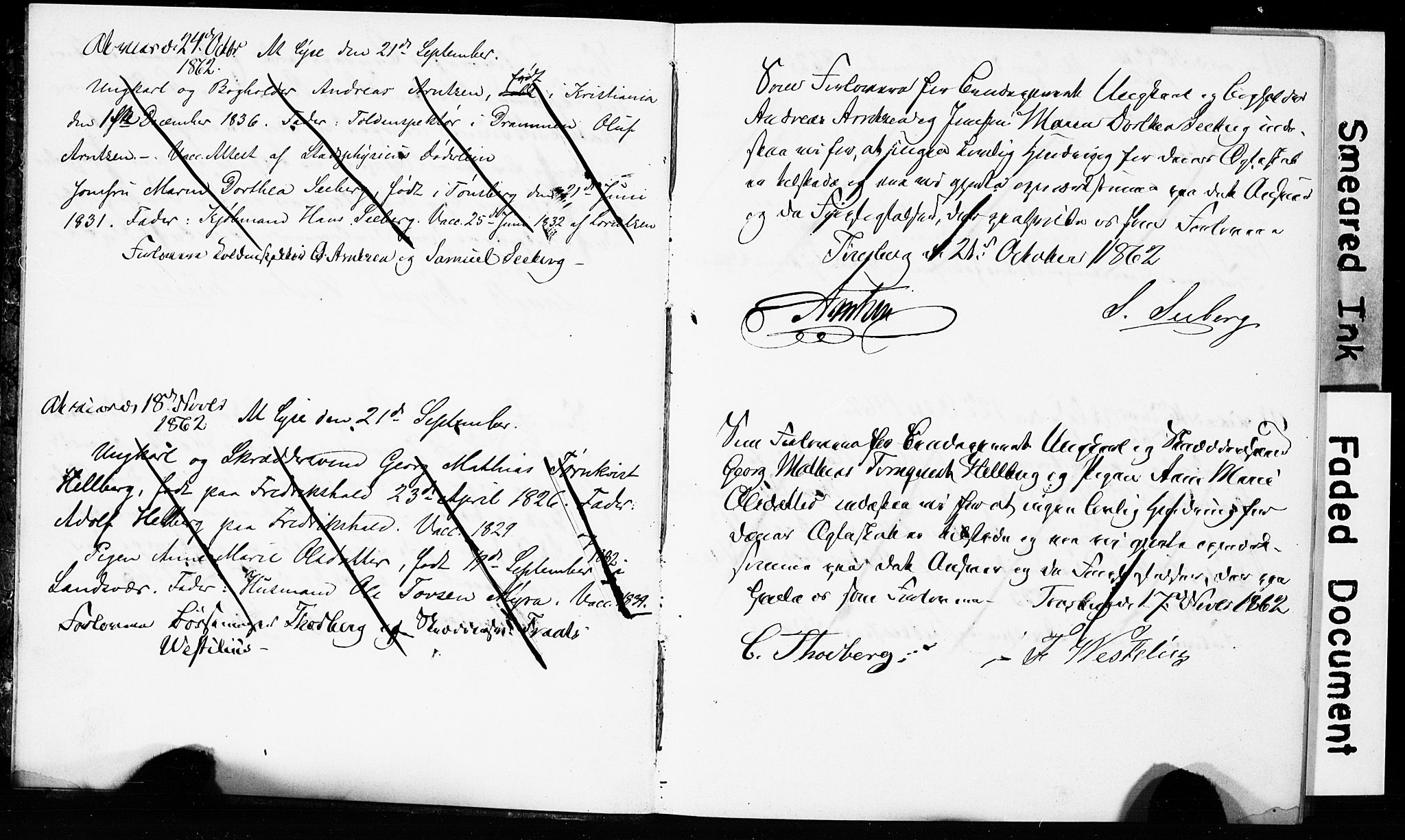 Tønsberg kirkebøker, SAKO/A-330/H/Ha/L0002: Banns register no. 2, 1862-1868