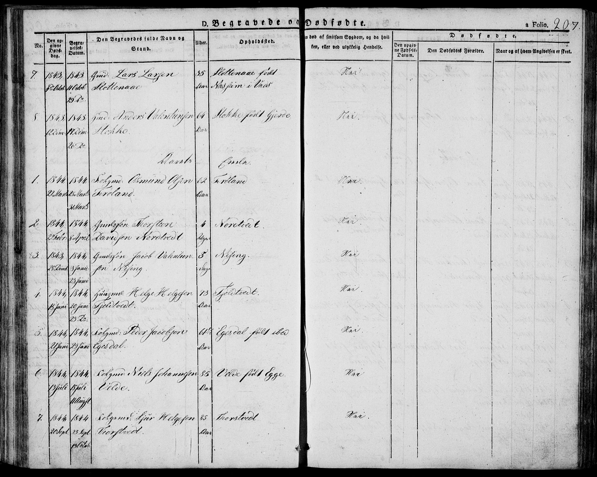 Skjold sokneprestkontor, AV/SAST-A-101847/H/Ha/Haa/L0005: Parish register (official) no. A 5, 1830-1856, p. 207