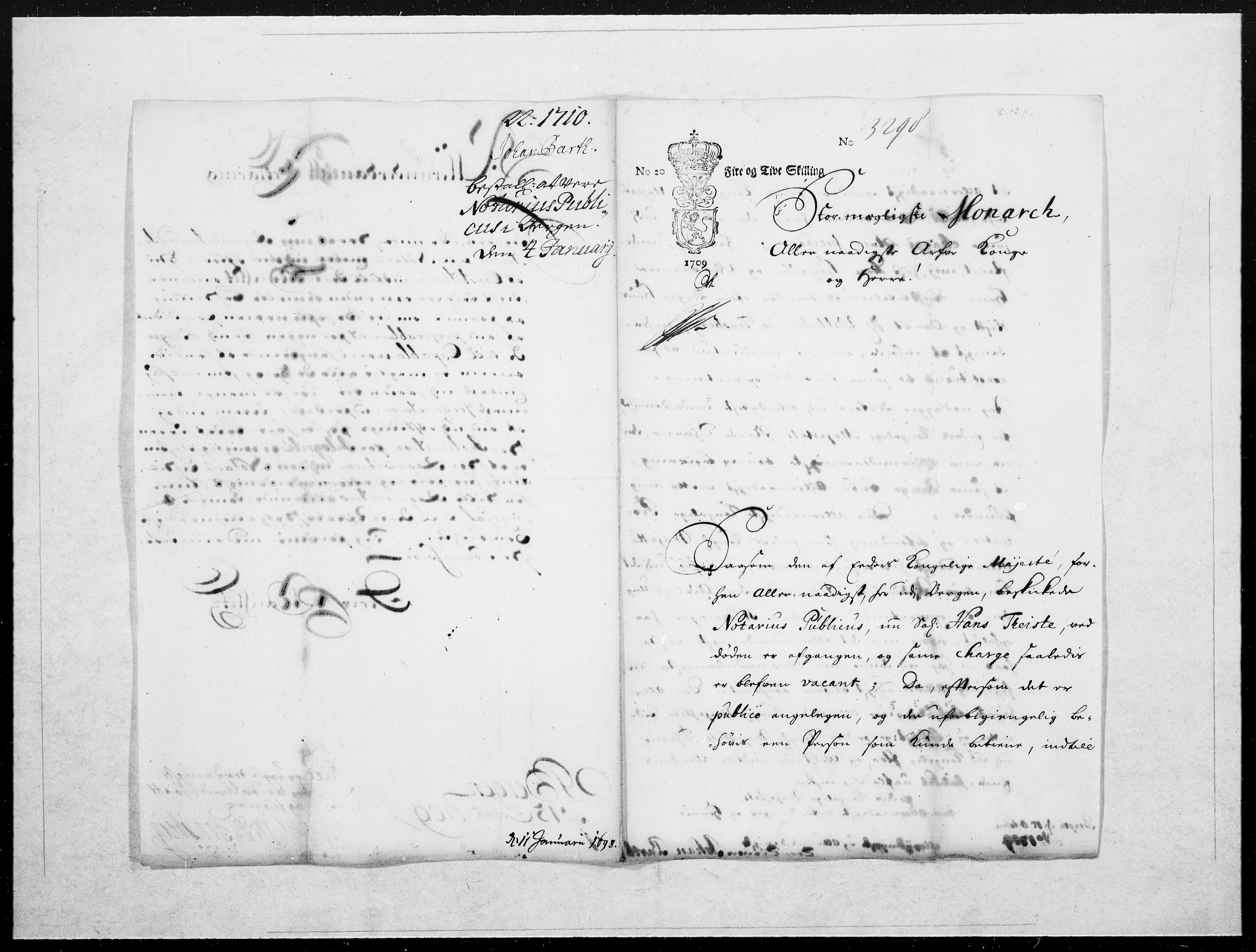 Danske Kanselli 1572-1799, AV/RA-EA-3023/F/Fc/Fcc/Fcca/L0068: Norske innlegg 1572-1799, 1710, p. 8
