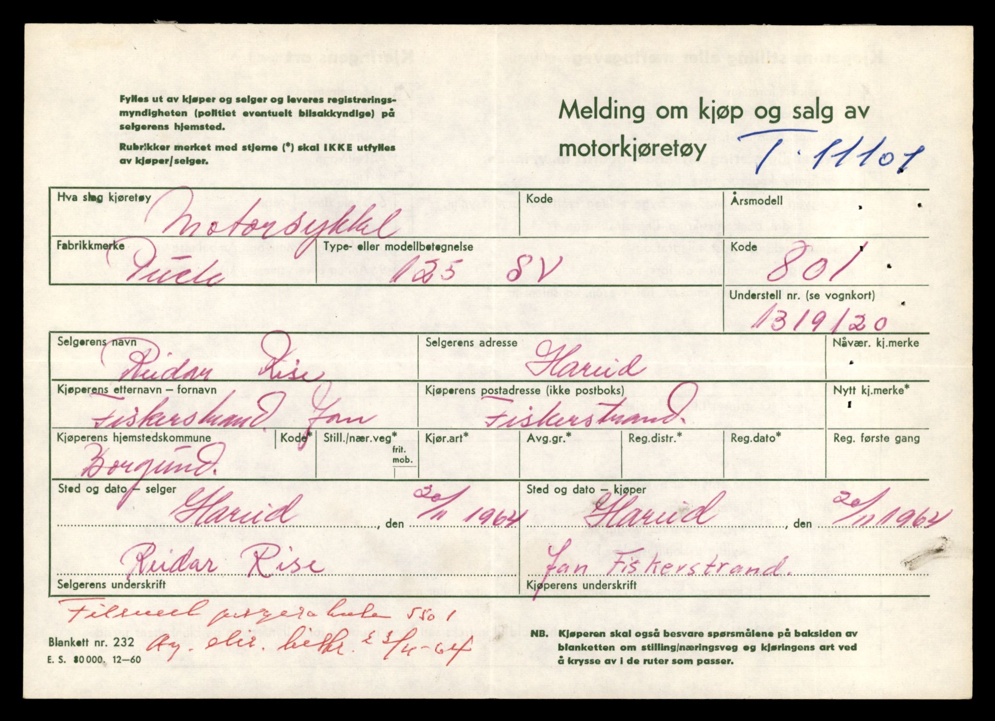 Møre og Romsdal vegkontor - Ålesund trafikkstasjon, SAT/A-4099/F/Fe/L0026: Registreringskort for kjøretøy T 11046 - T 11160, 1927-1998, p. 1613