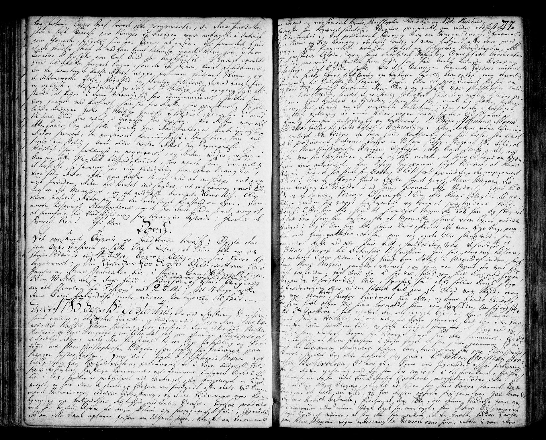Follo sorenskriveri, SAO/A-10274/F/Fb/Fba/L0043: Tingbok, 1782-1793, p. 76b-77a
