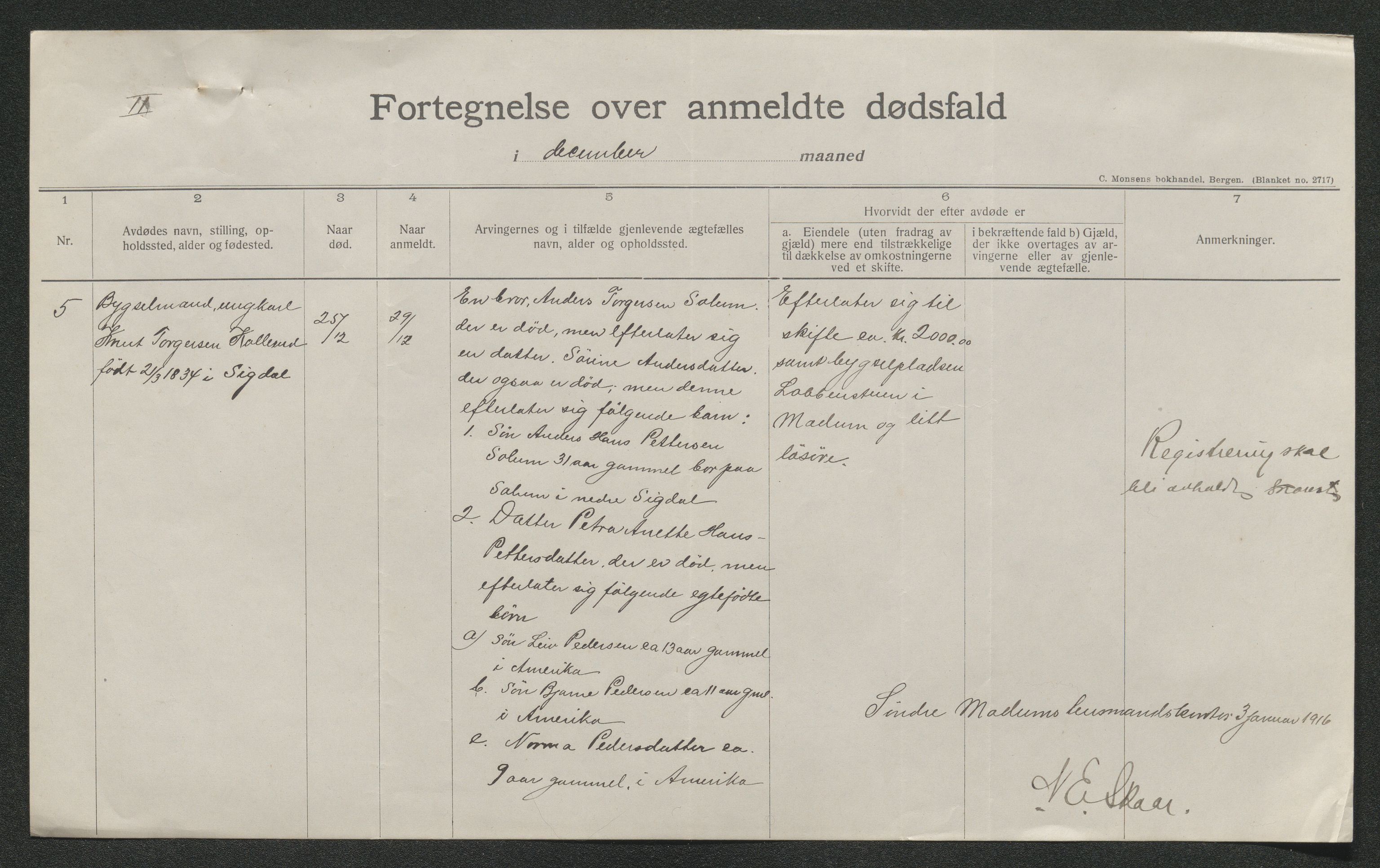 Eiker, Modum og Sigdal sorenskriveri, SAKO/A-123/H/Ha/Hab/L0037: Dødsfallsmeldinger, 1914-1915, p. 939