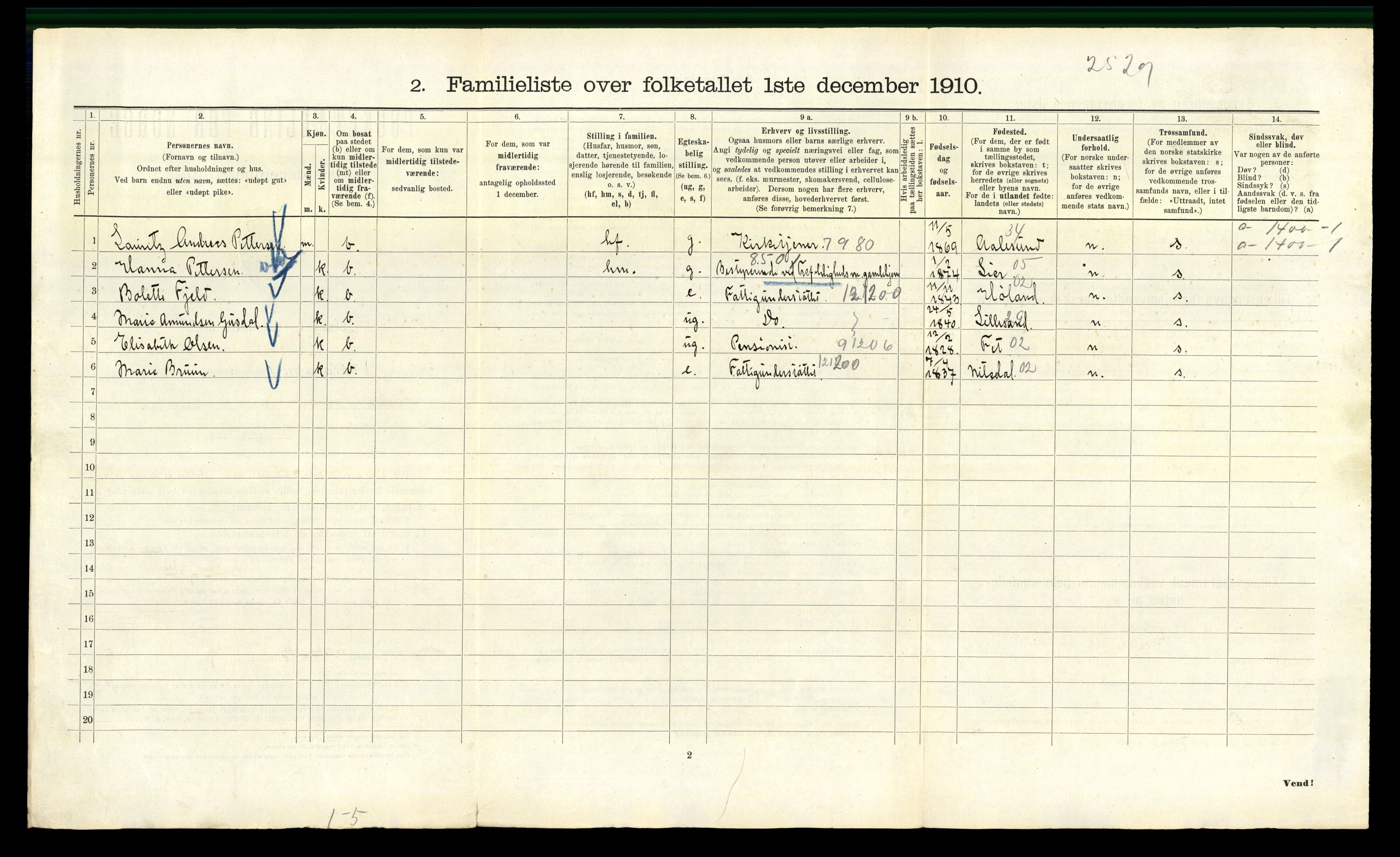 RA, 1910 census for Kristiania, 1910, p. 67412