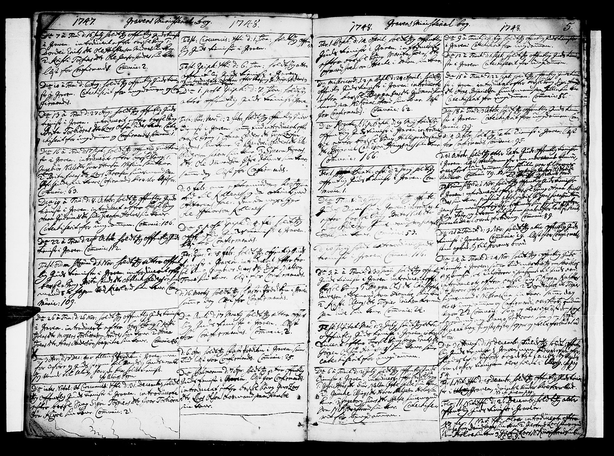 Ulvik sokneprestembete, SAB/A-78801/H/Haa: Parish register (official) no. A 10, 1745-1792, p. 5