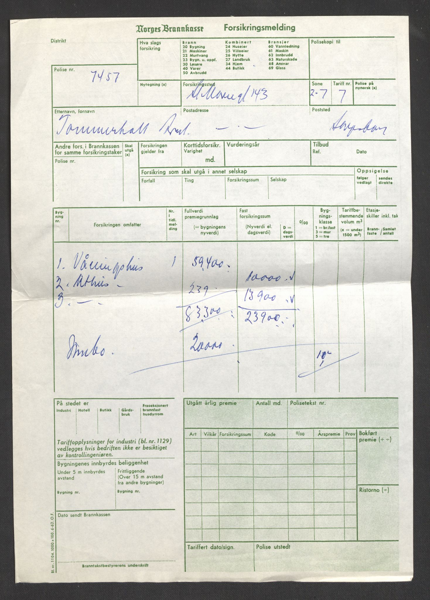 Norges brannkasse, branntakster Sarpsborg, AV/SAO-A-11357/F/Fa/L0009: Branntakstprotokoll, 1915-1917